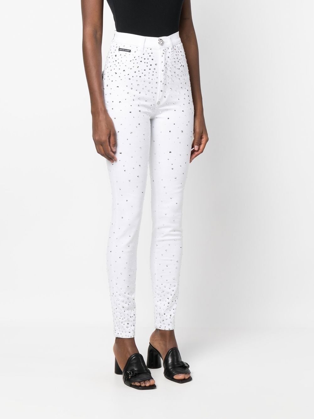 rhinestone-embellished skinny jeans - 3
