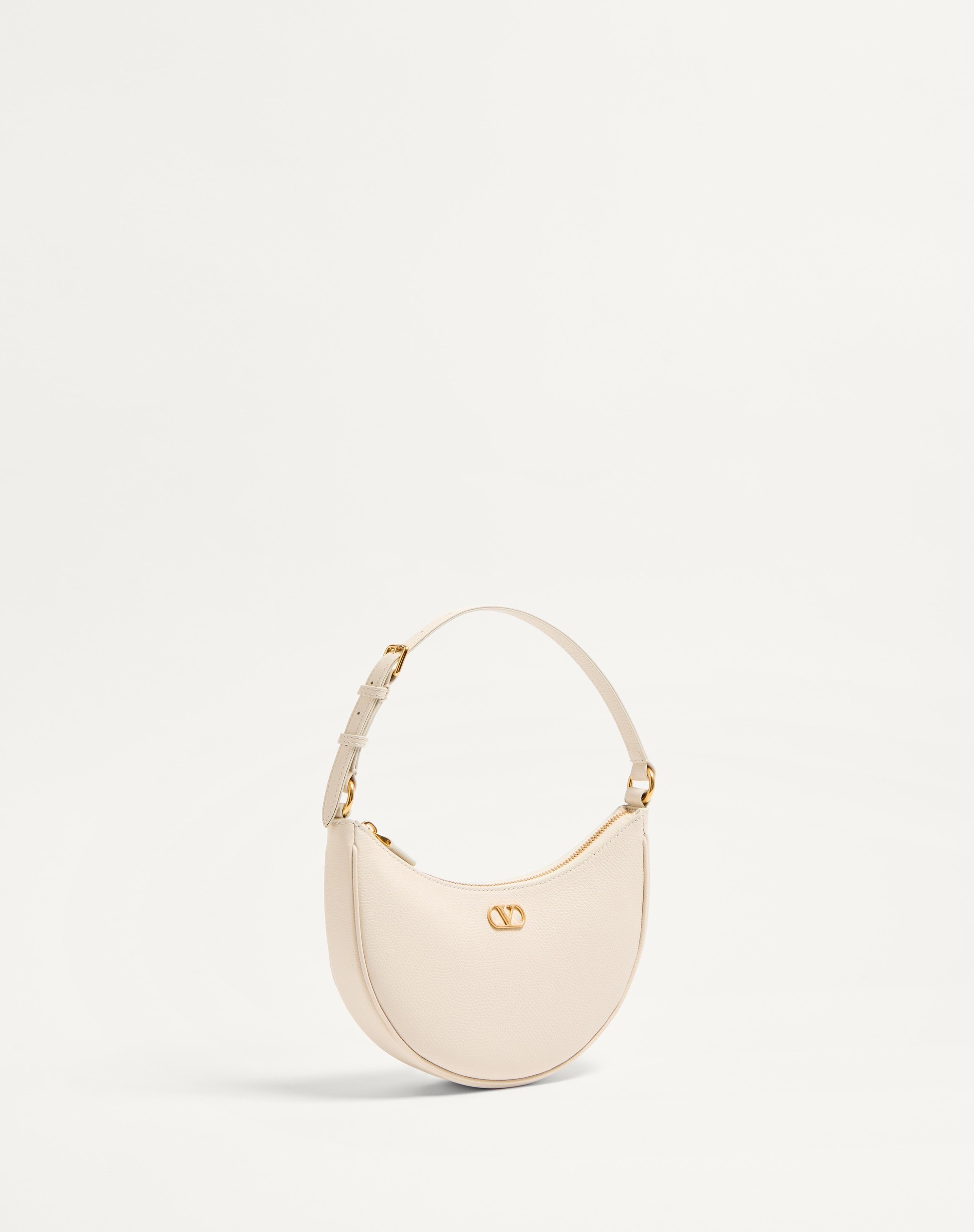 VLOGO SIGNATURE MINI HOBO BAG IN GRAINY CALFSKIN - 3