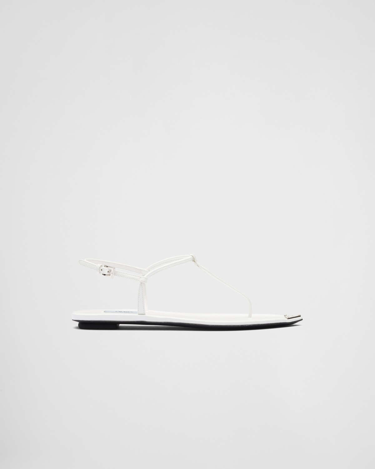 Brushed leather thong sandals - 1