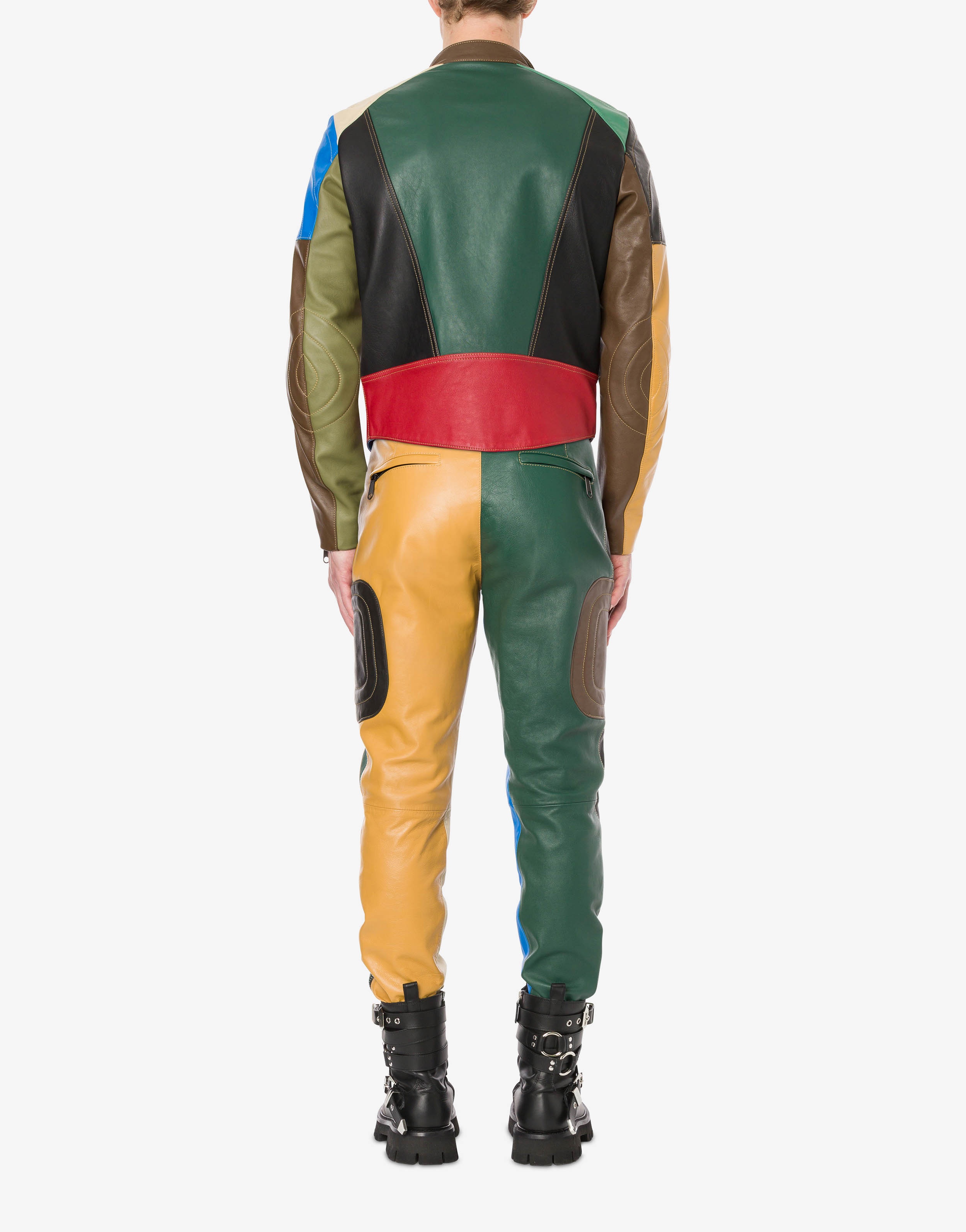MIXED PATCHWORK NAPPA BIKER - 3