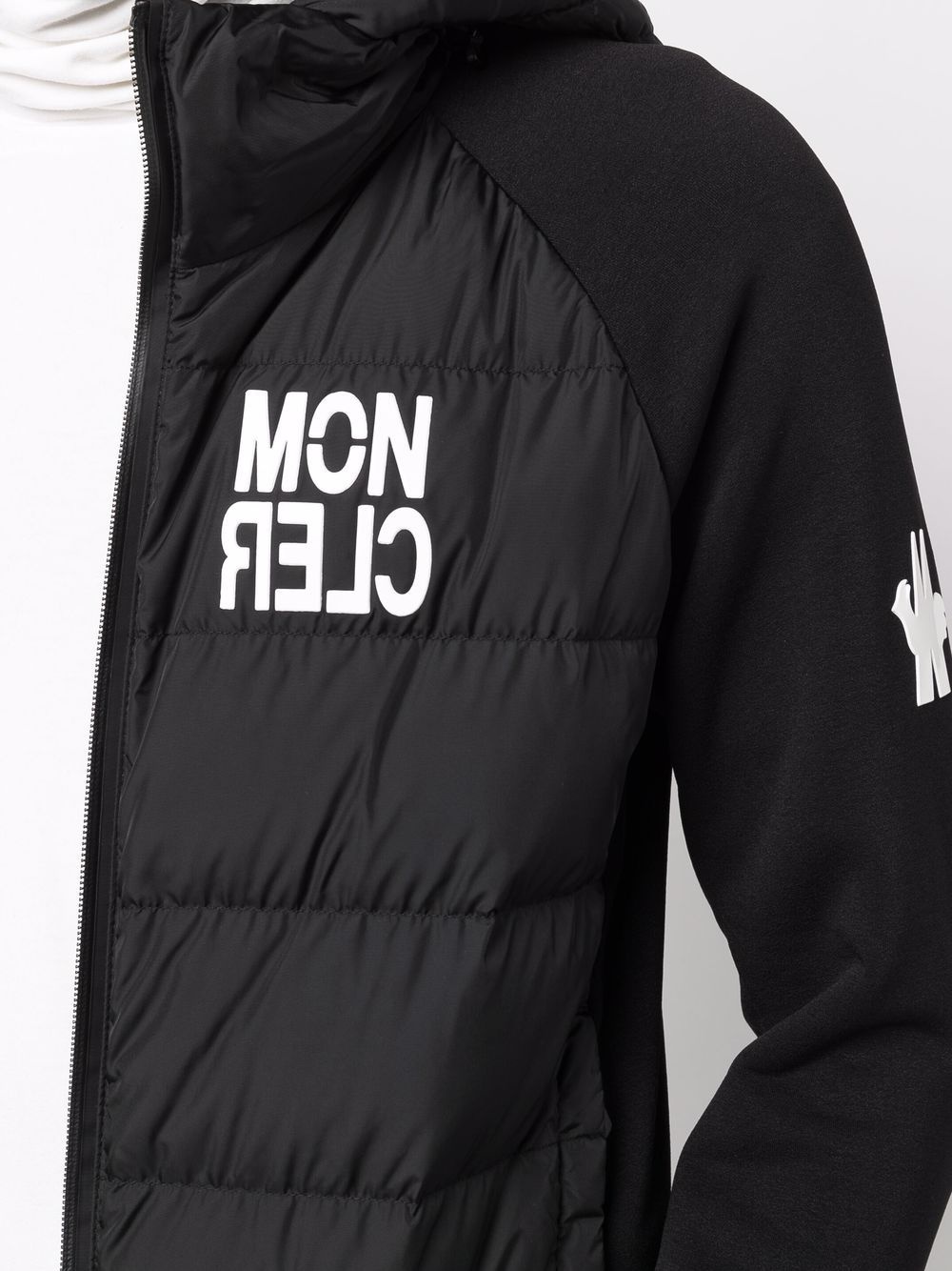 logo-printed hooded padded jacket - 5