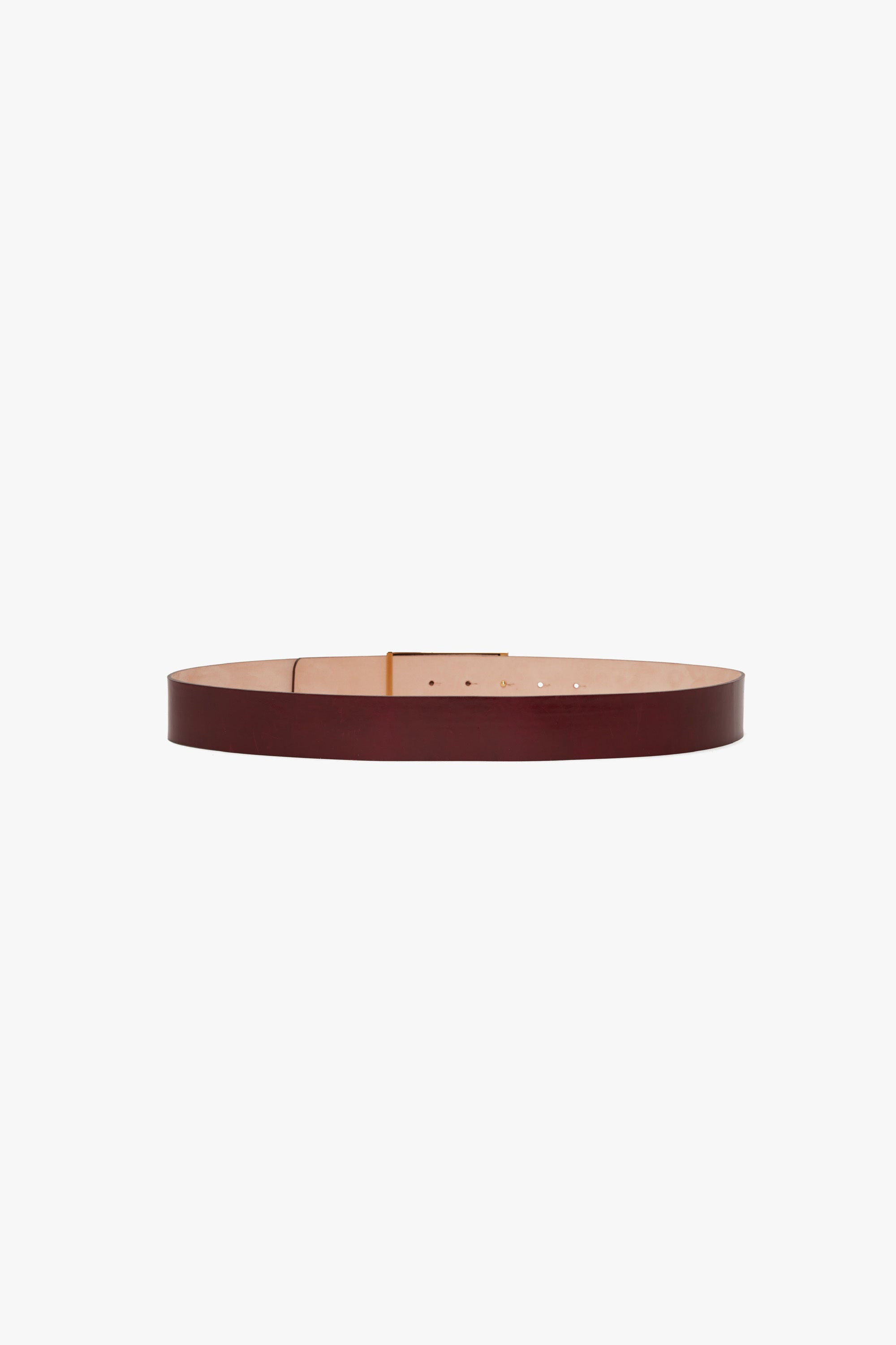 Jumbo Frame Belt In Burgundy Leather - 3