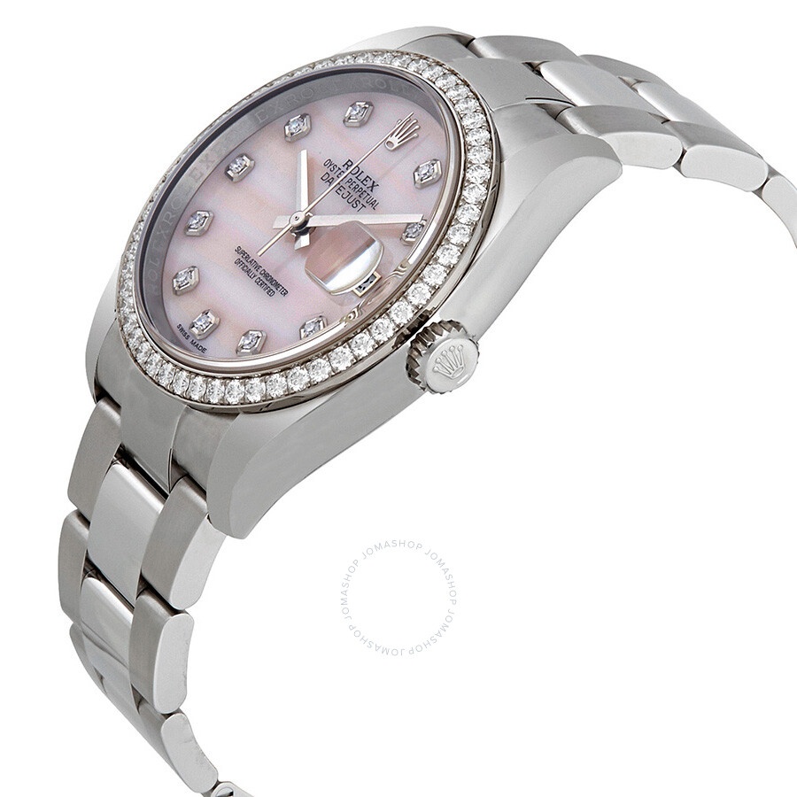 Rolex Datejust Pink Mother of Pearl Diamond Ladies Watch 116244 - 2