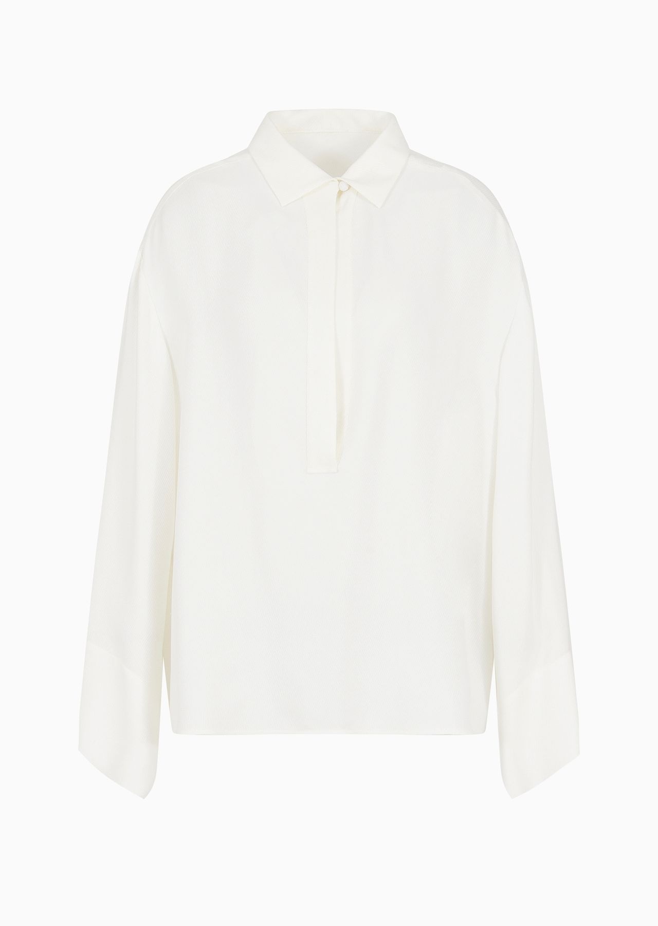 Cupro drill shirt with popover opening - 1