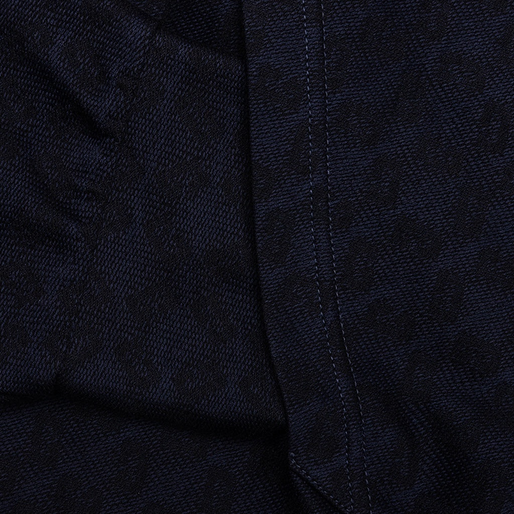 ZIPPED HOODIE IN MONOGRAM 72 JACQUARD - BLACK/NAVY - 4