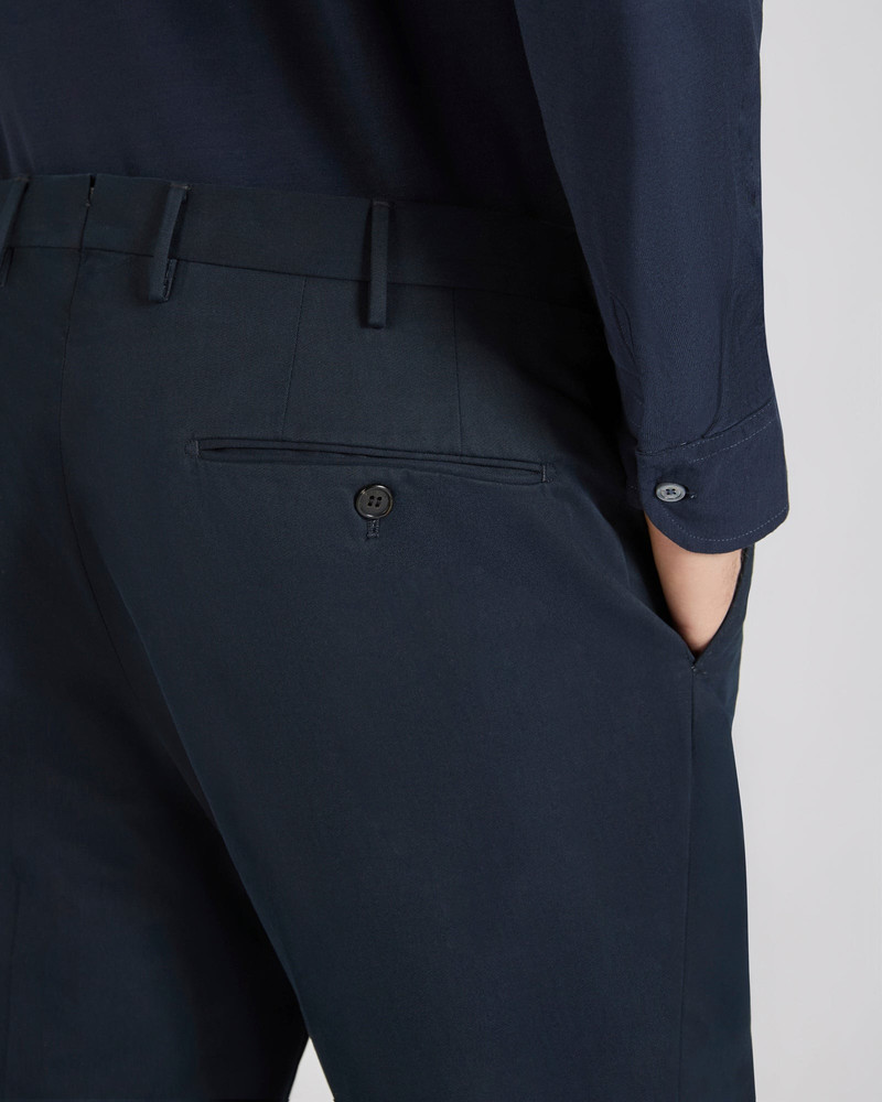 Regular fit cotton and cashmere trousers 4
