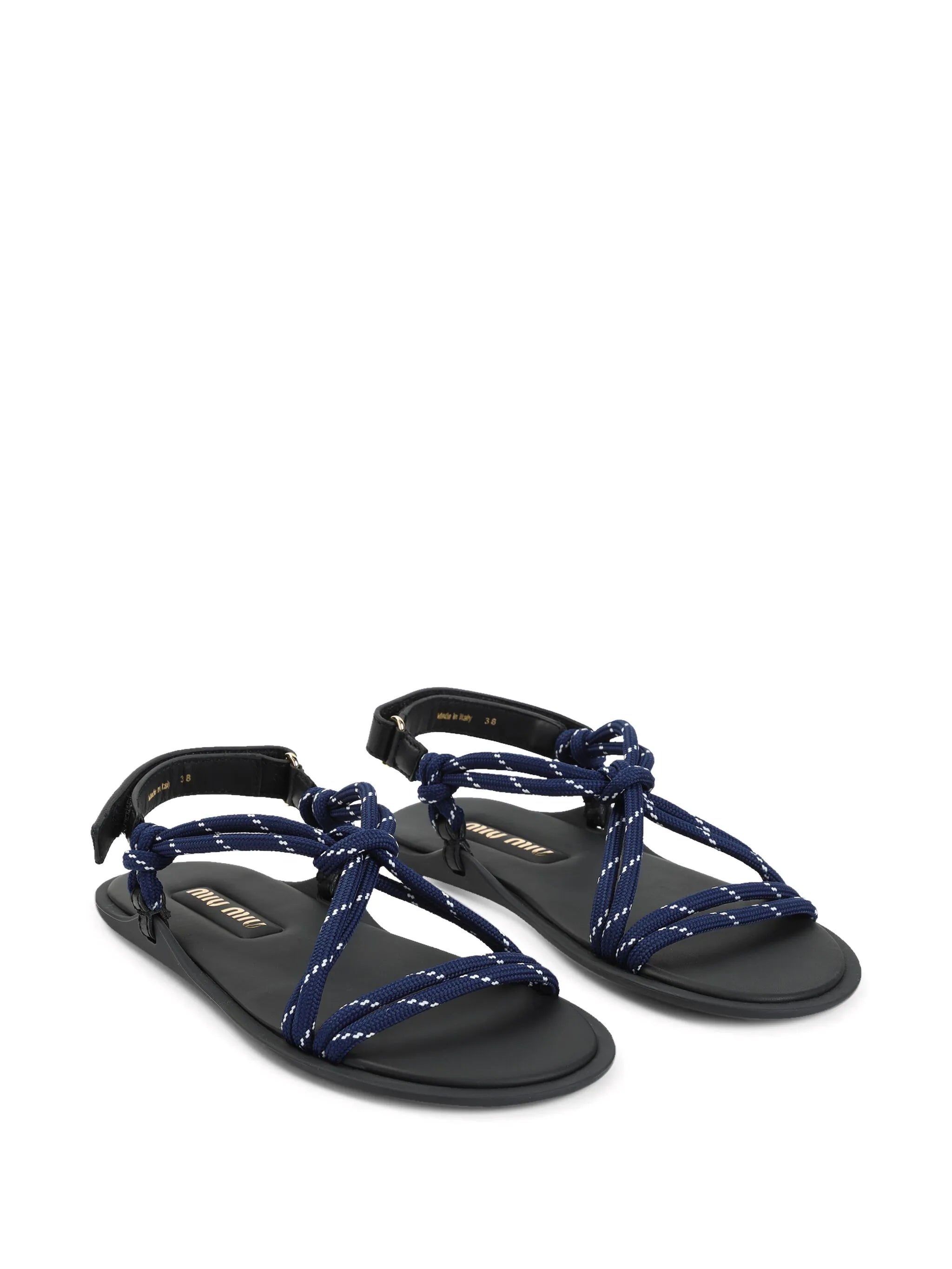 Blue Fabric Sandals - 4
