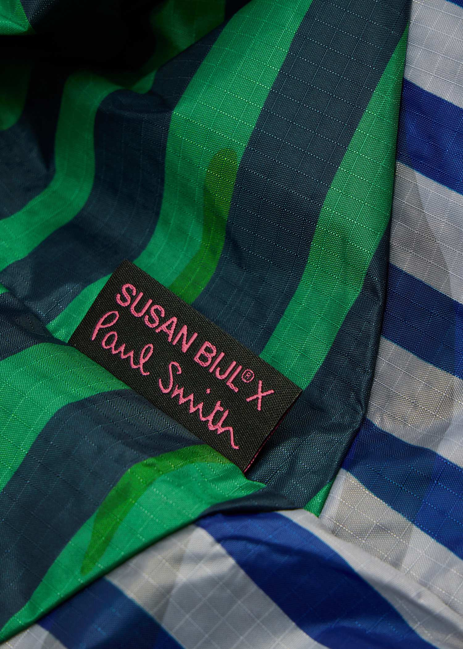 Susan Bijl x Paul Smith - Blue Mixed-Stripe 'The New Shopping Bag' Large - 4