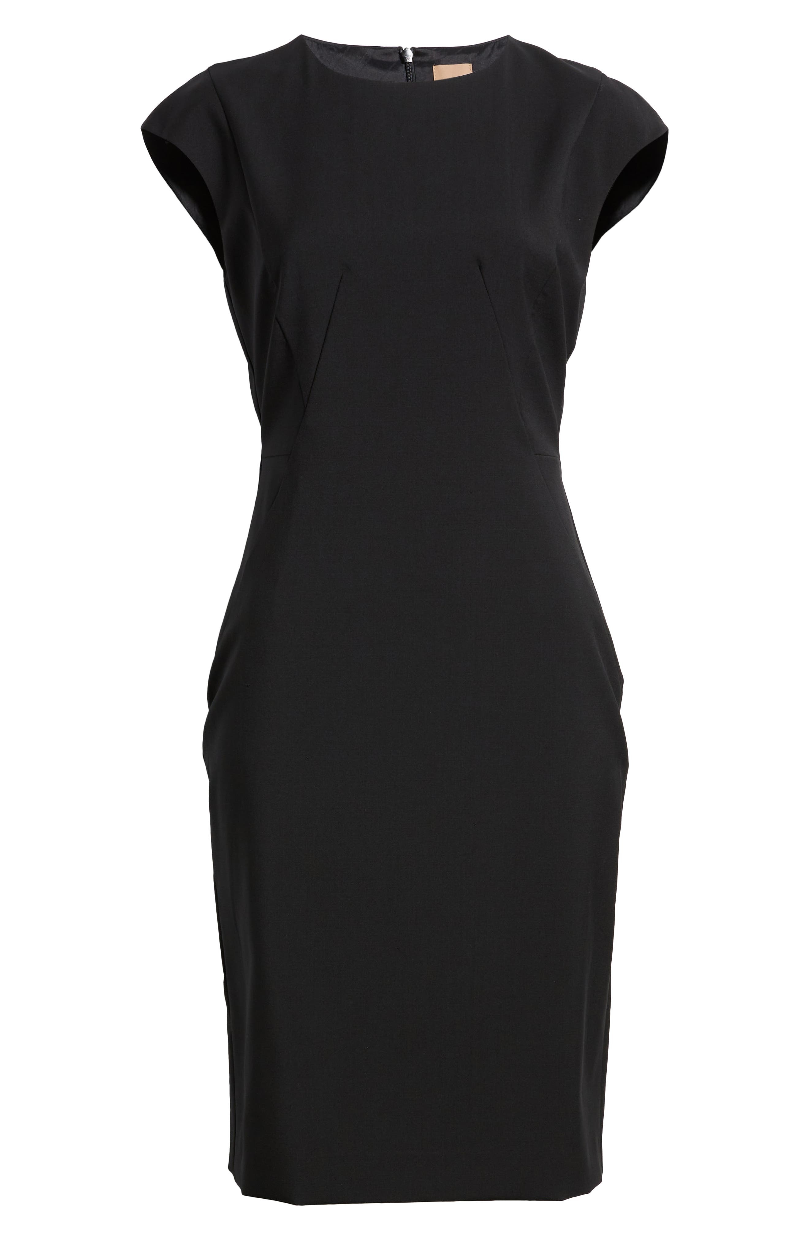 BOSS Dironah Virgin Wool Sheath Dress in Black at Nordstrom - 5