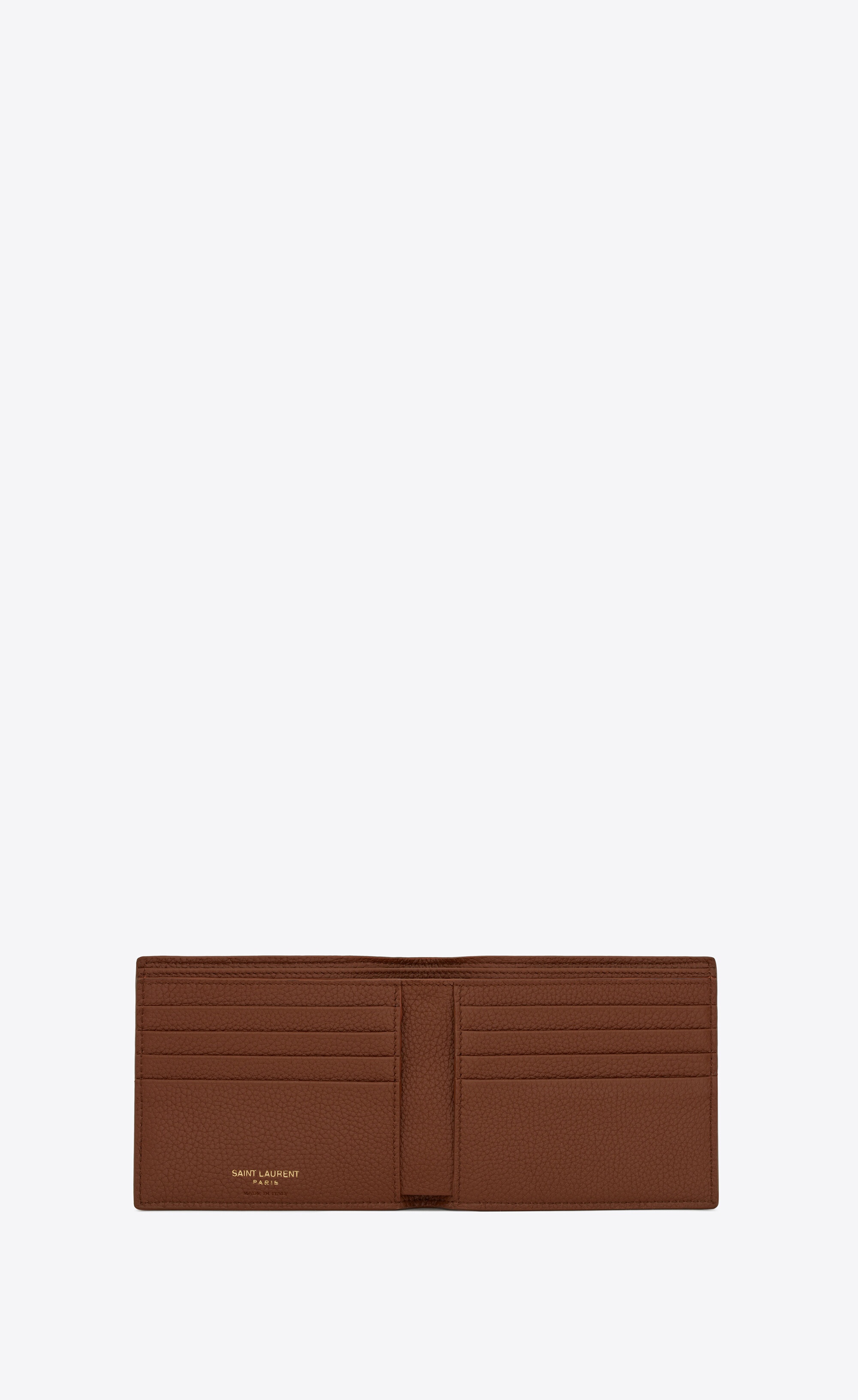 tiny monogram east/west wallet in grained leather - 4