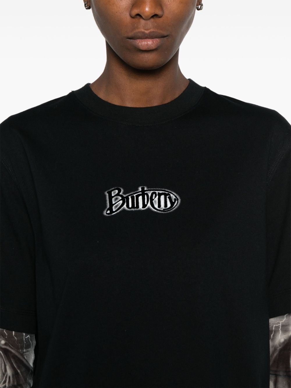 flocked-logo T-shirt - 5