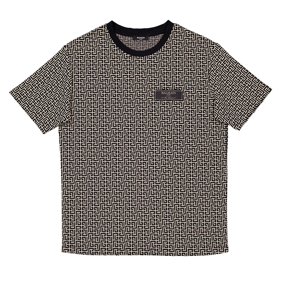 Balmain Monogram Jacquard T-Shirt - 1
