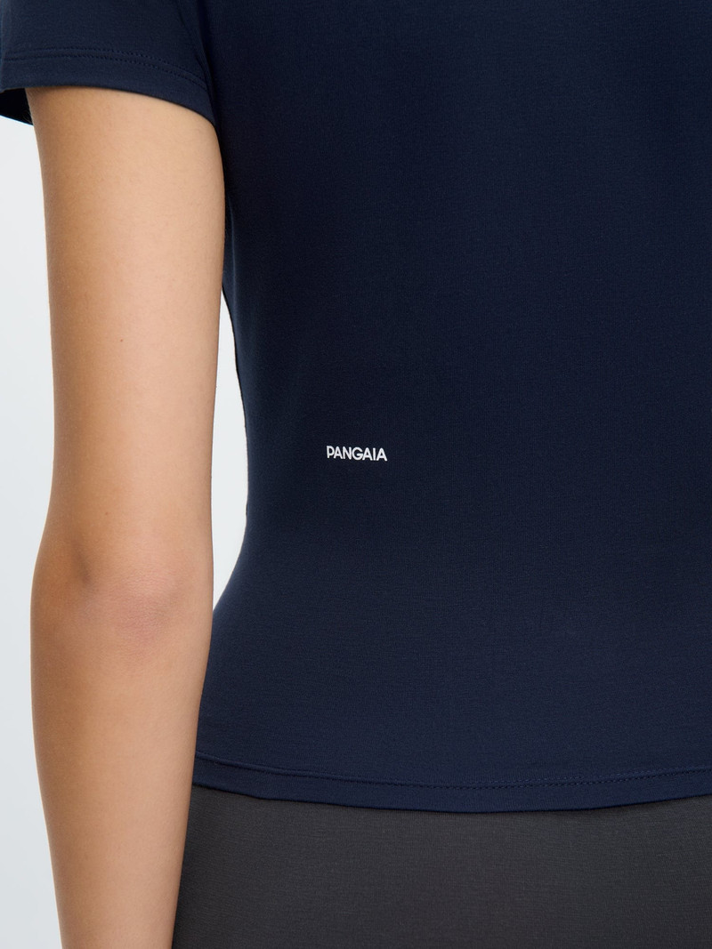 Womens Cotton-Stretch Slim T-Shirt - Midnight Navy 5