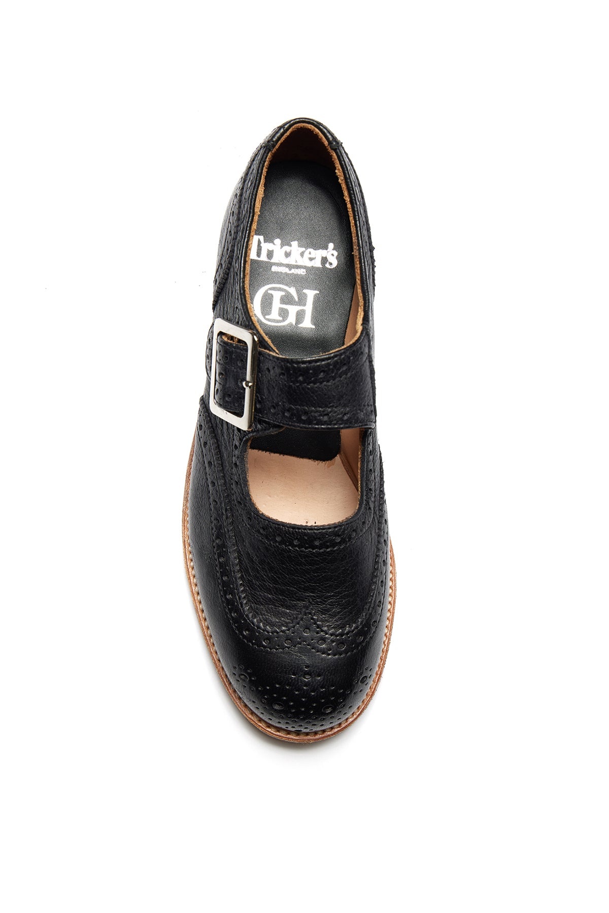 Mary Jane Shoe in Black Deerskin Leather - 4
