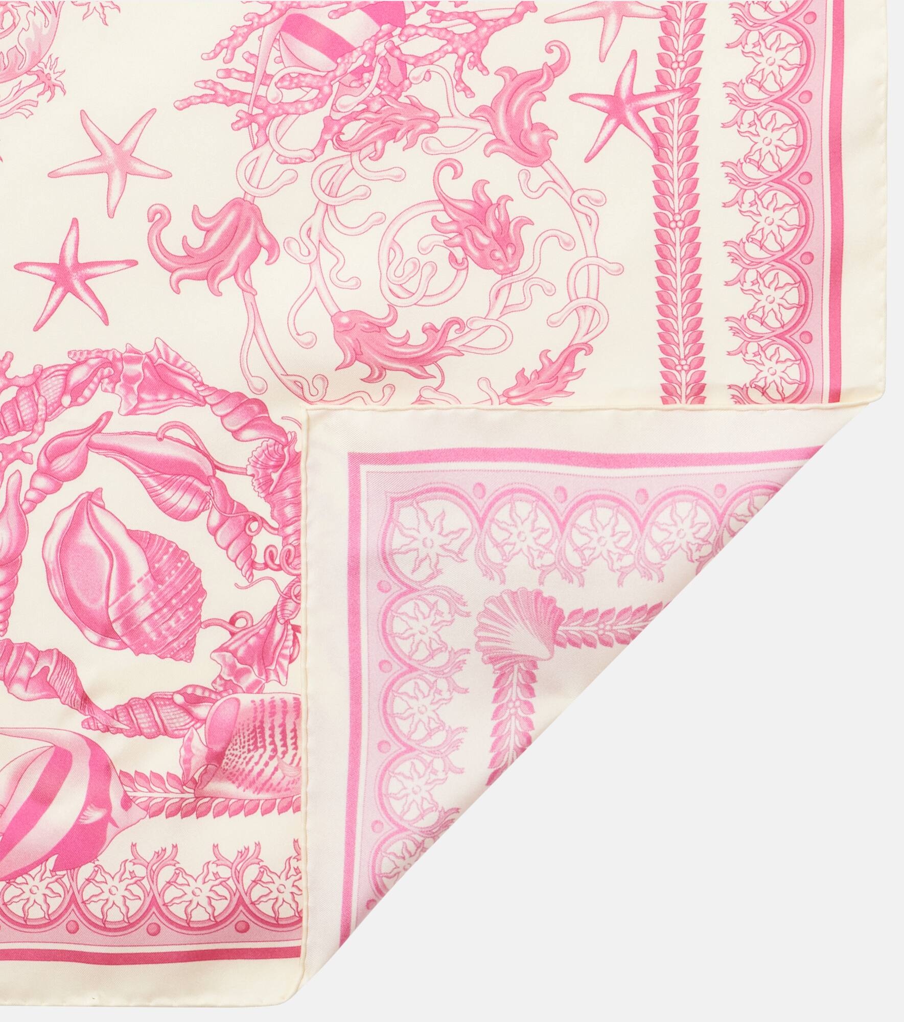 Underwater Barocco silk satin scarf - 5