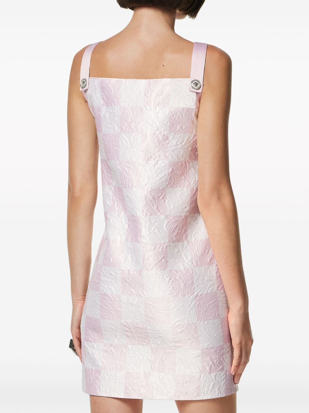 check-print mini dress - 4