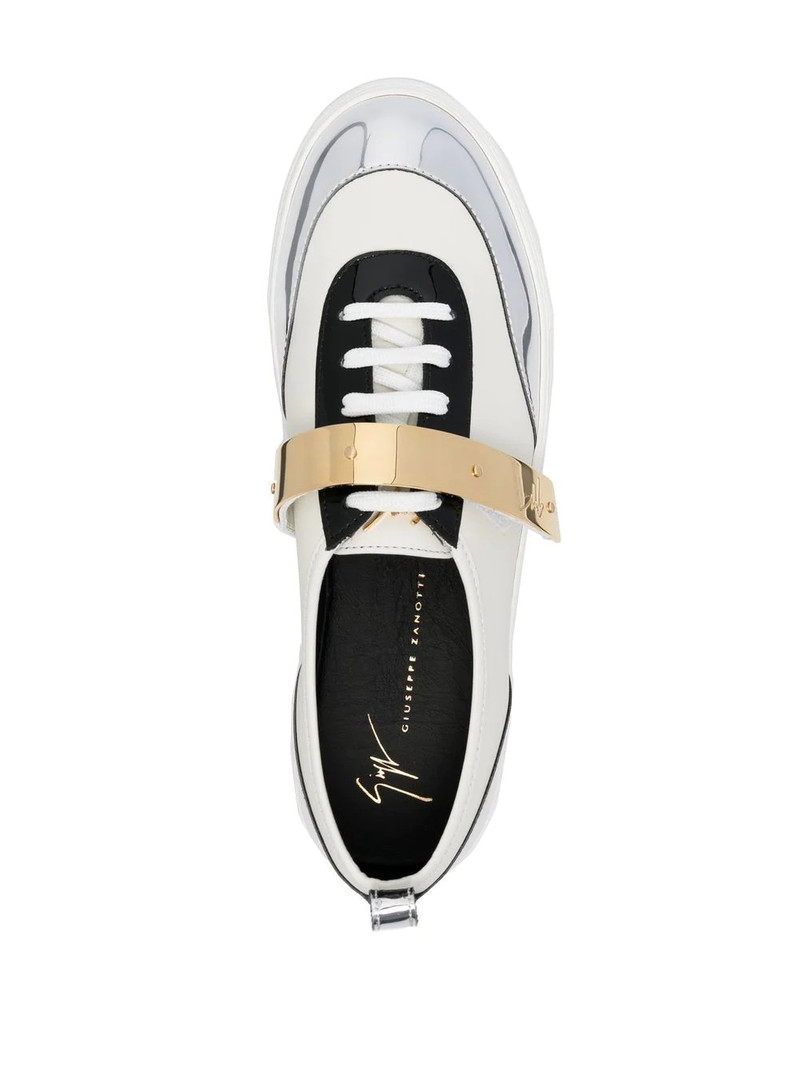 strap-detail low-top sneakers 4