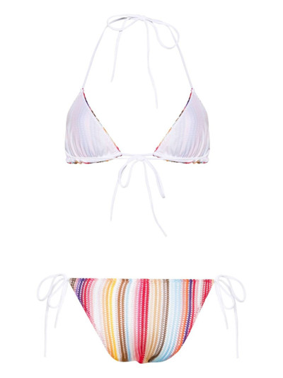 Missoni striped open-knit bikini outlook
