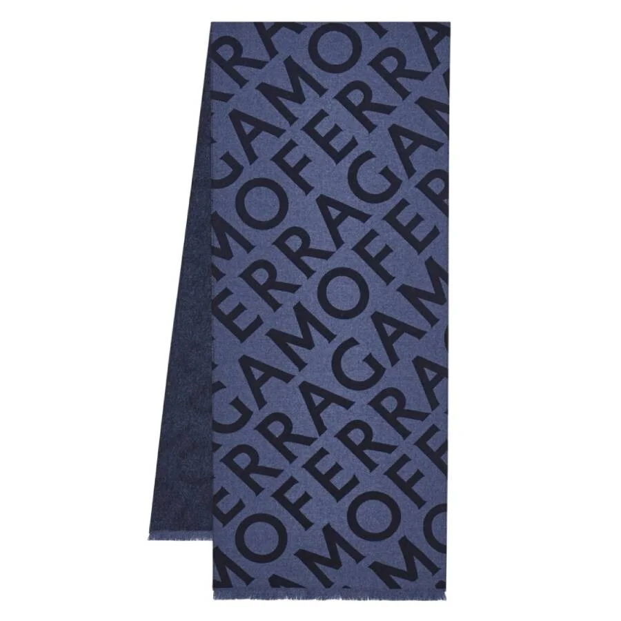 Ferragamo Reversible Logo Wool Scarf - 1