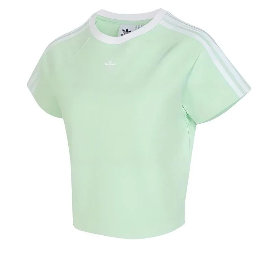 (WMNS) adidas Adicolor 3-Stripes Cali T-Shirt Asia Sizing 'Green White' JC8705 - 1