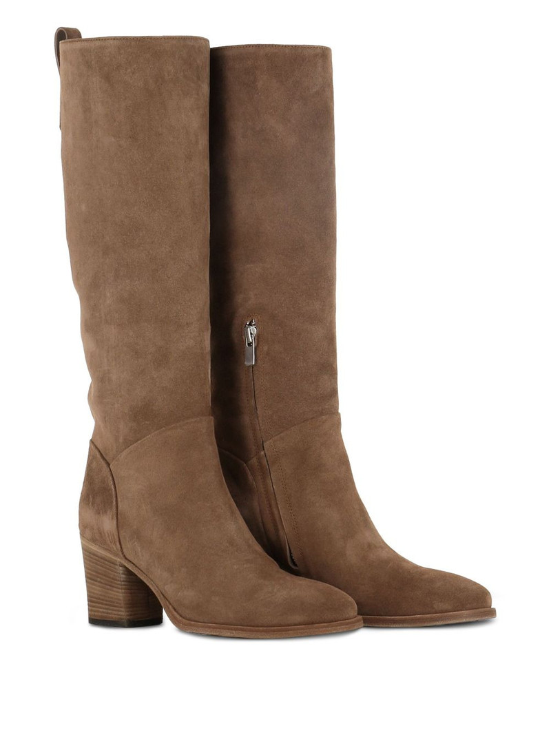 suede block-heel boots 3