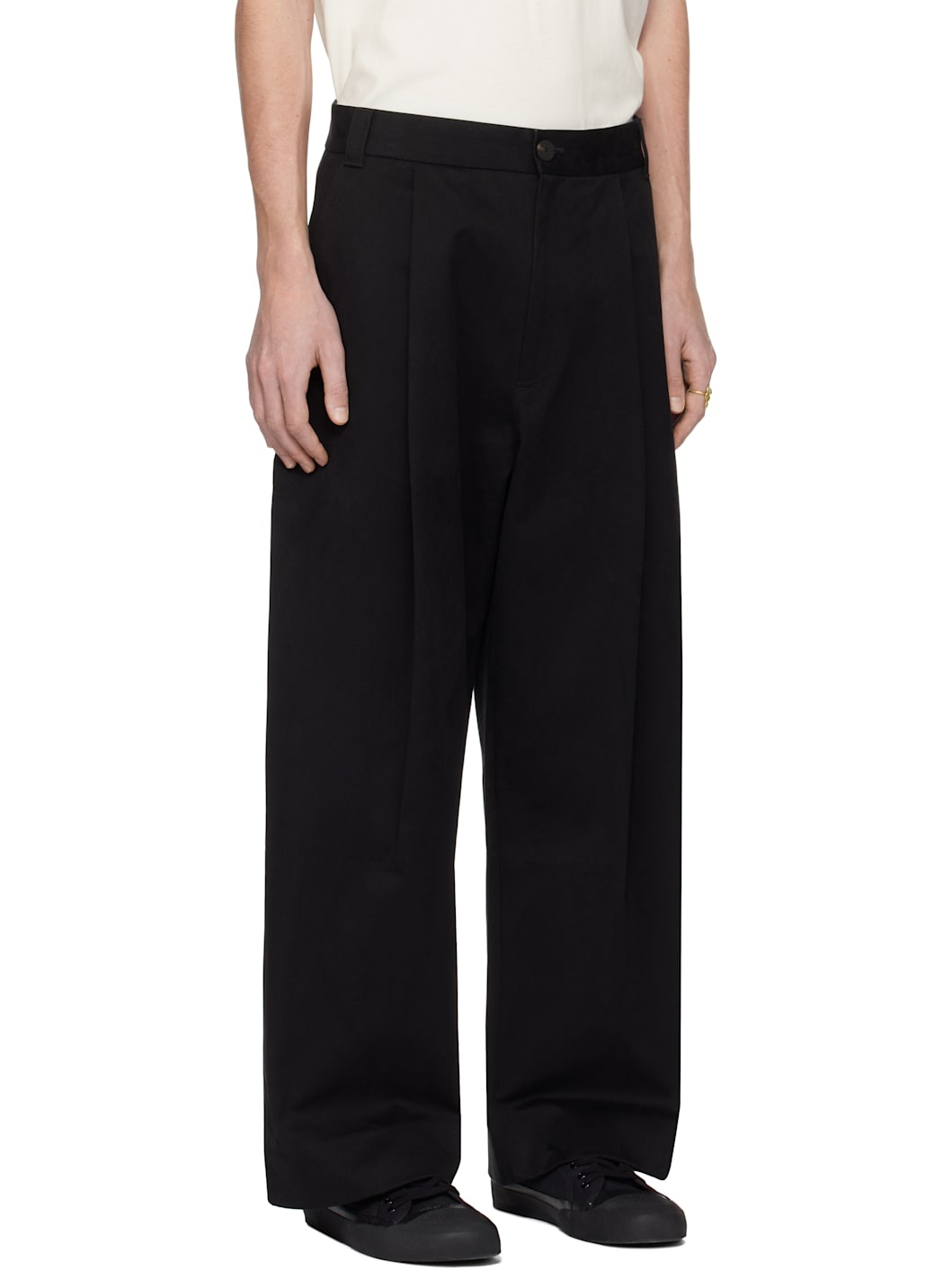 Studio Nicholson Black Sorte Trousers | ssense | REVERSIBLE Studio Nicholson Black Sorte Trousers | ssense | REVERSIBLE