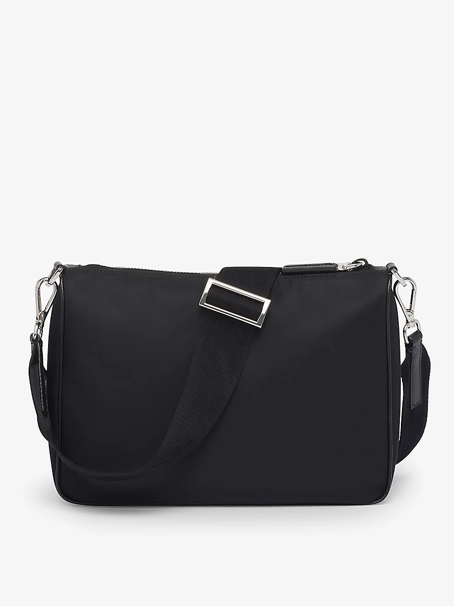 Re-Nylon leather and recycled-nylon shoulder bag - 4