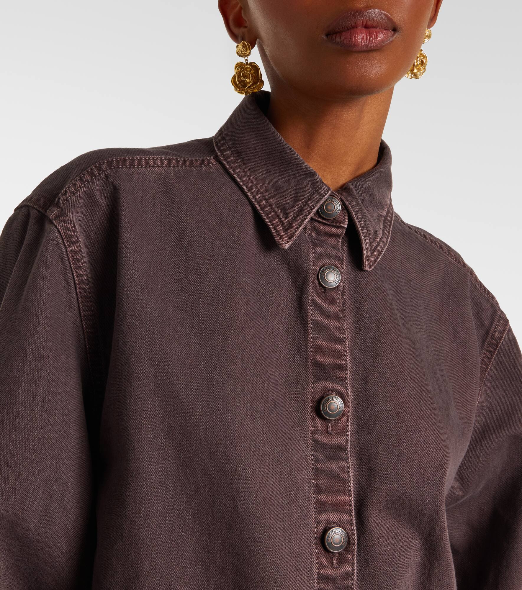 Oversized denim overshirt - 4