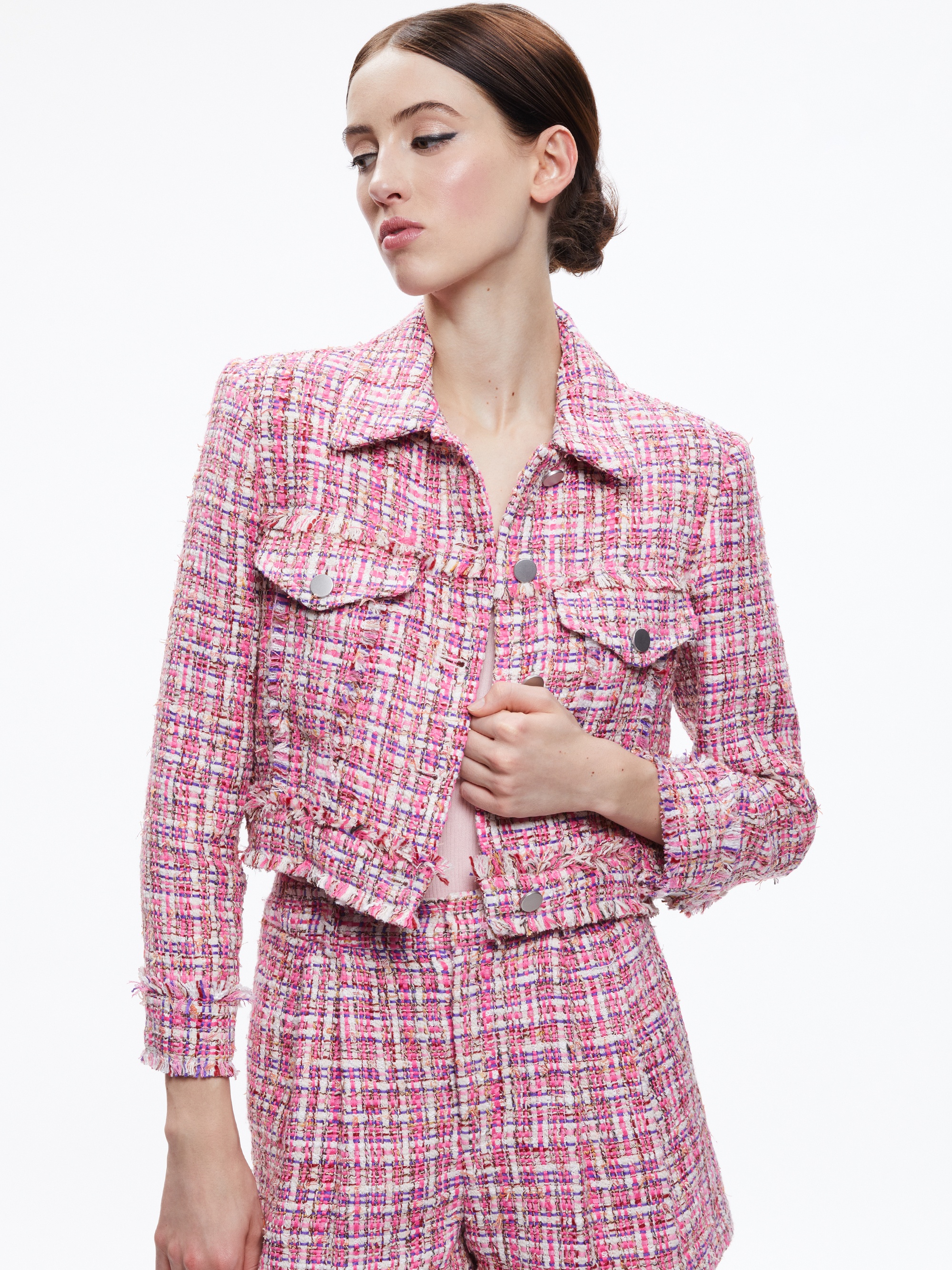 CHLOE TWEED CROPPED JACKET - 2