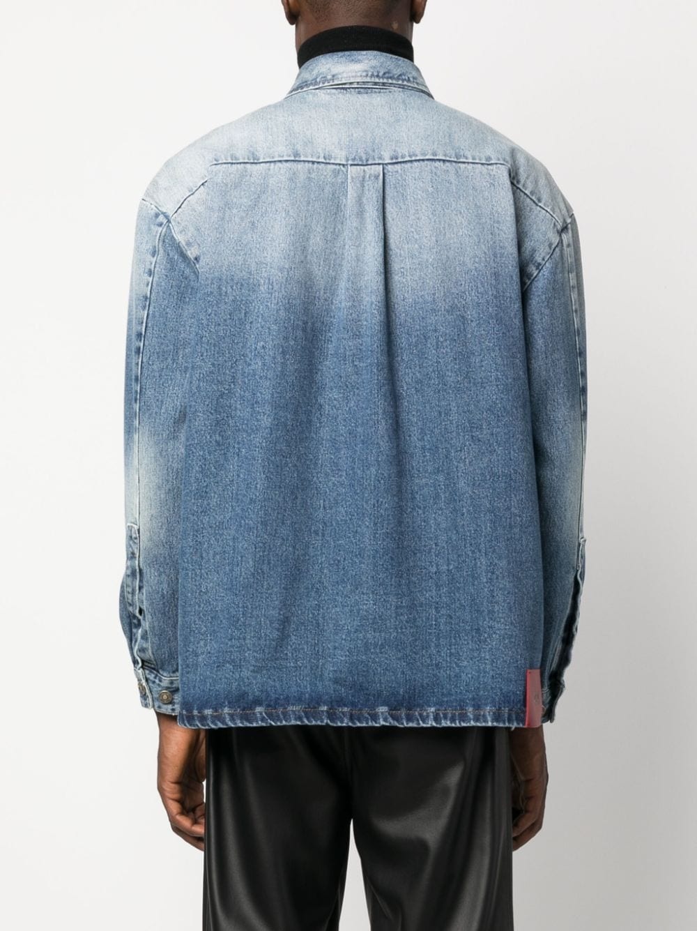 gradient-effect denim shirt - 4