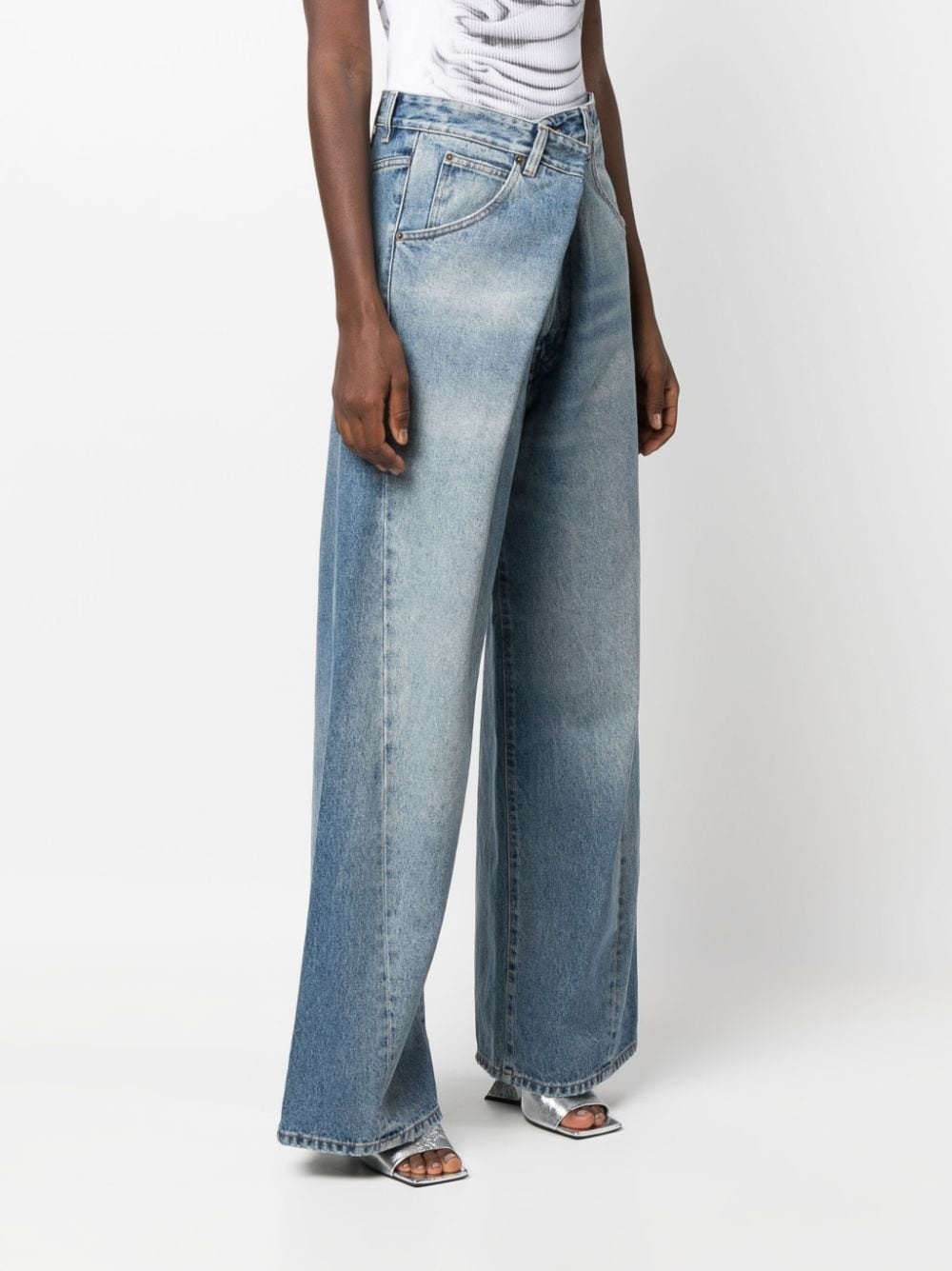 Ines asymmetric wide-leg jeans - 3
