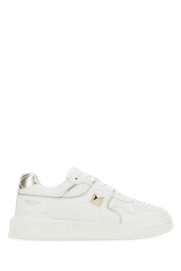 White nappa leather One Stud sneakers - 1