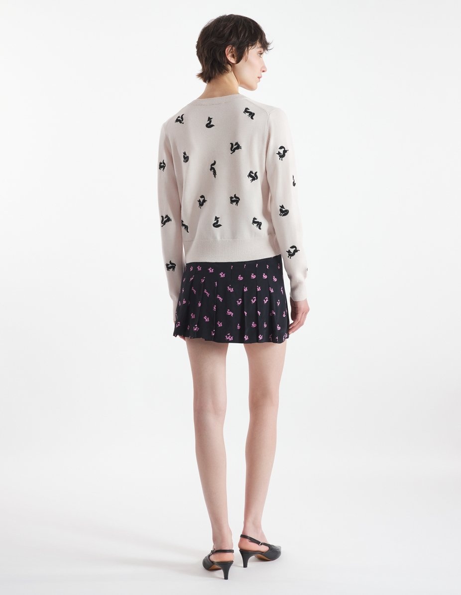 FANCY FOX EMBROIDERED CARDIGAN - 5