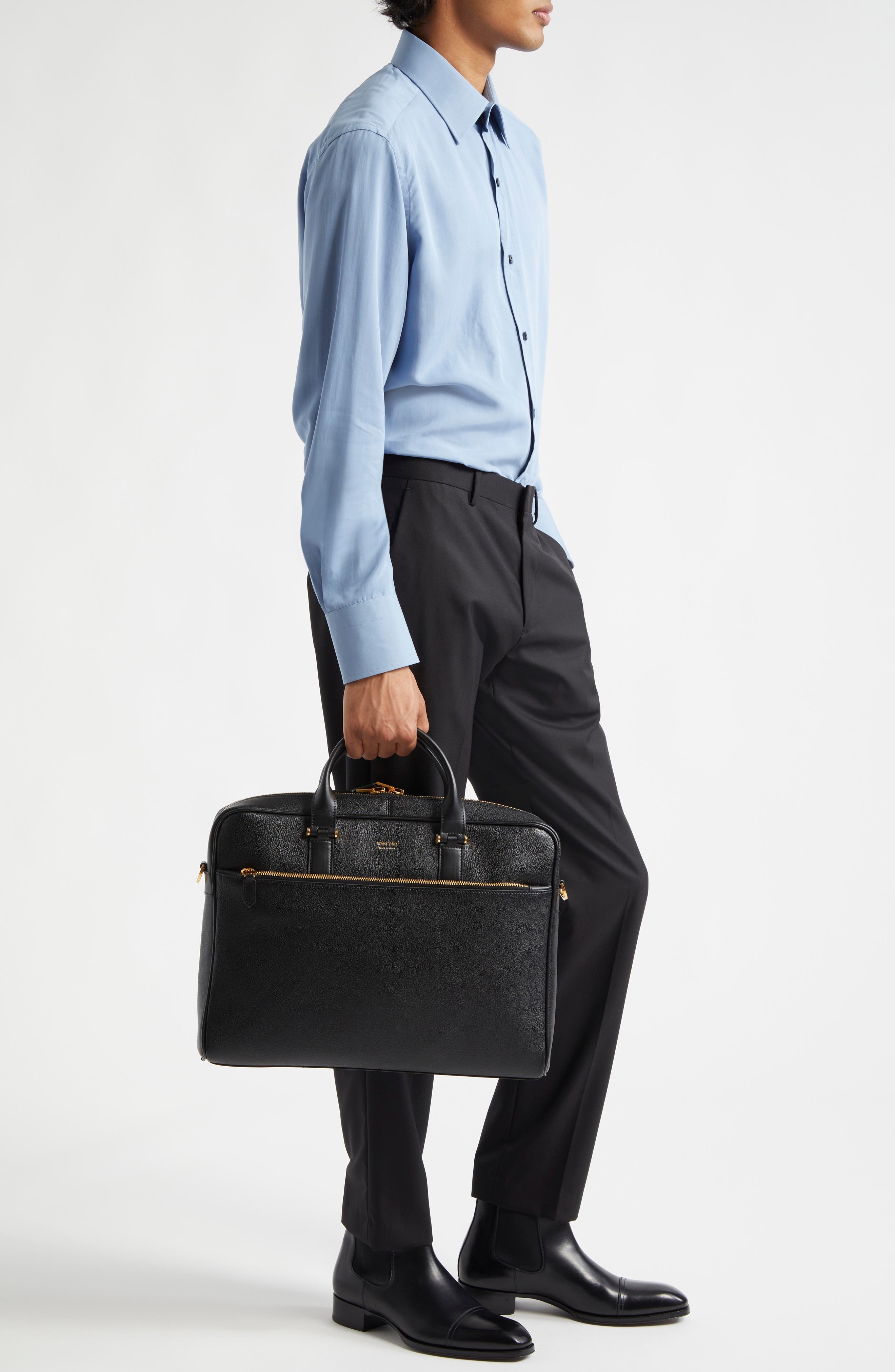 TOM FORD Leather Briefcase in Black at Nordstrom - 2
