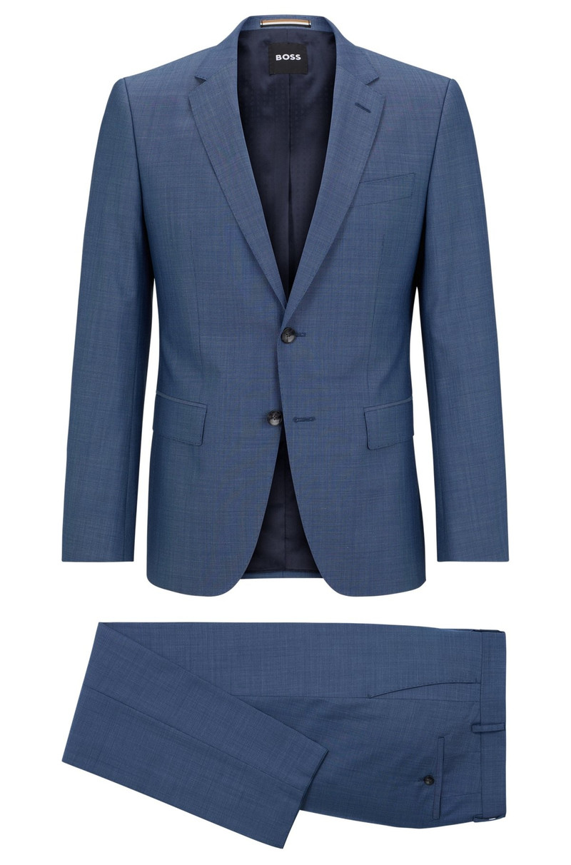 SLIM-FIT SUIT IN WOOL, SILK AND STRETCH 9