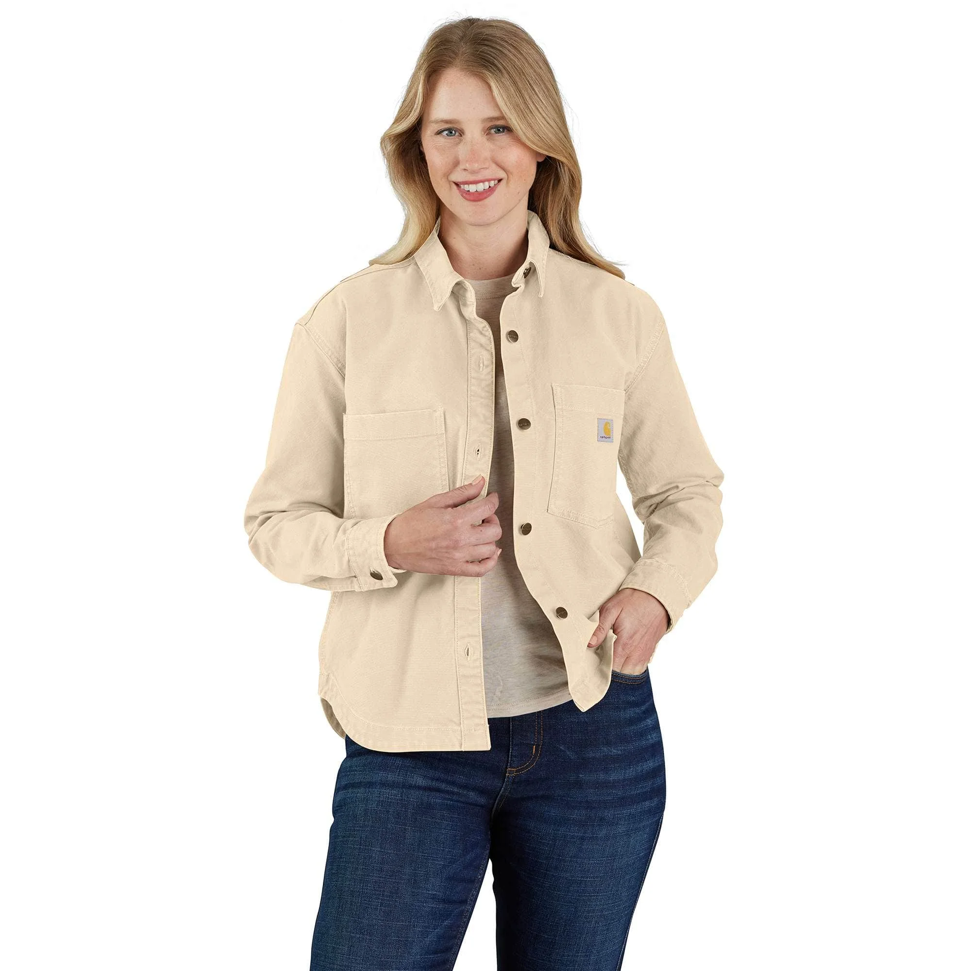 Women's Montana Rugged Flex® Loose Fit Heavyweight Duck Overshirt - 1