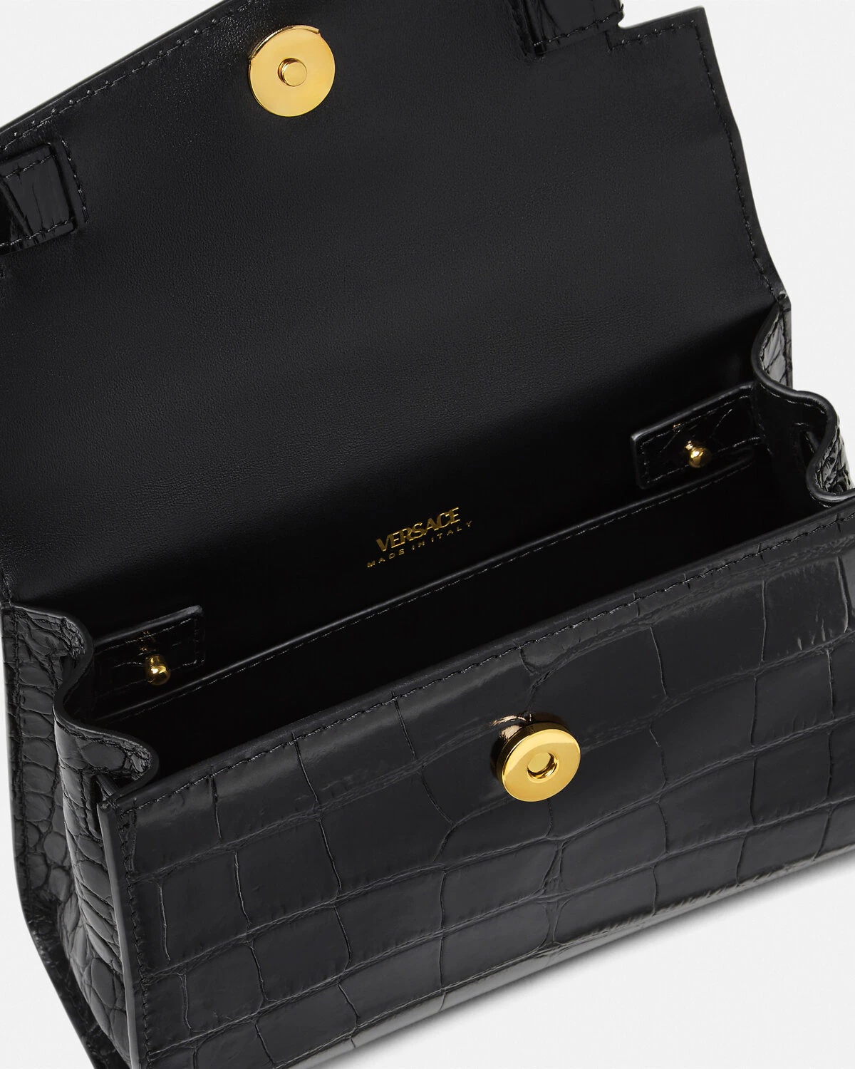 Croc-Effect Medusa '95 Small Handbag - 5