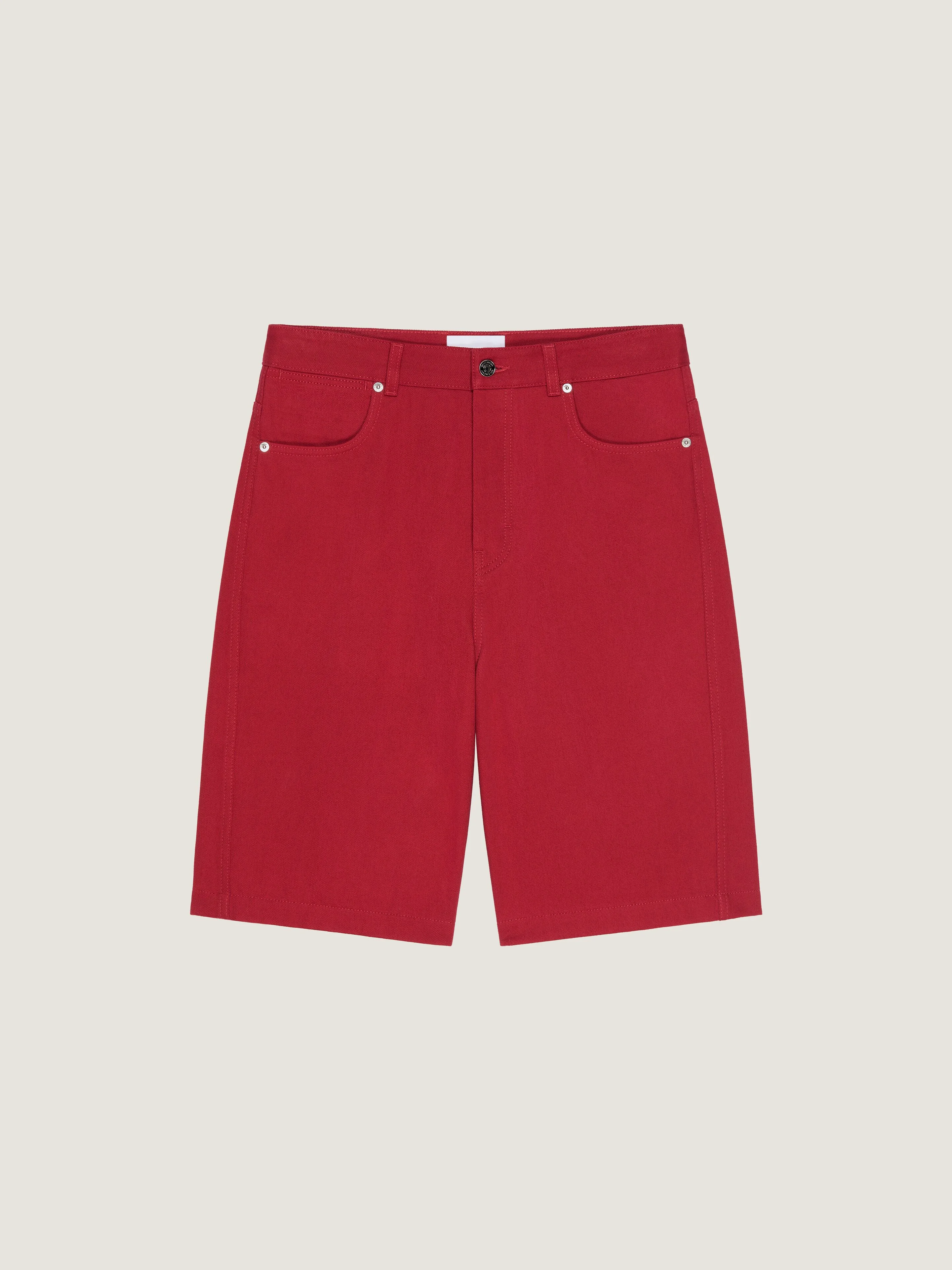BERMUDA SHORTS IN OVERDYED DENIM - 1