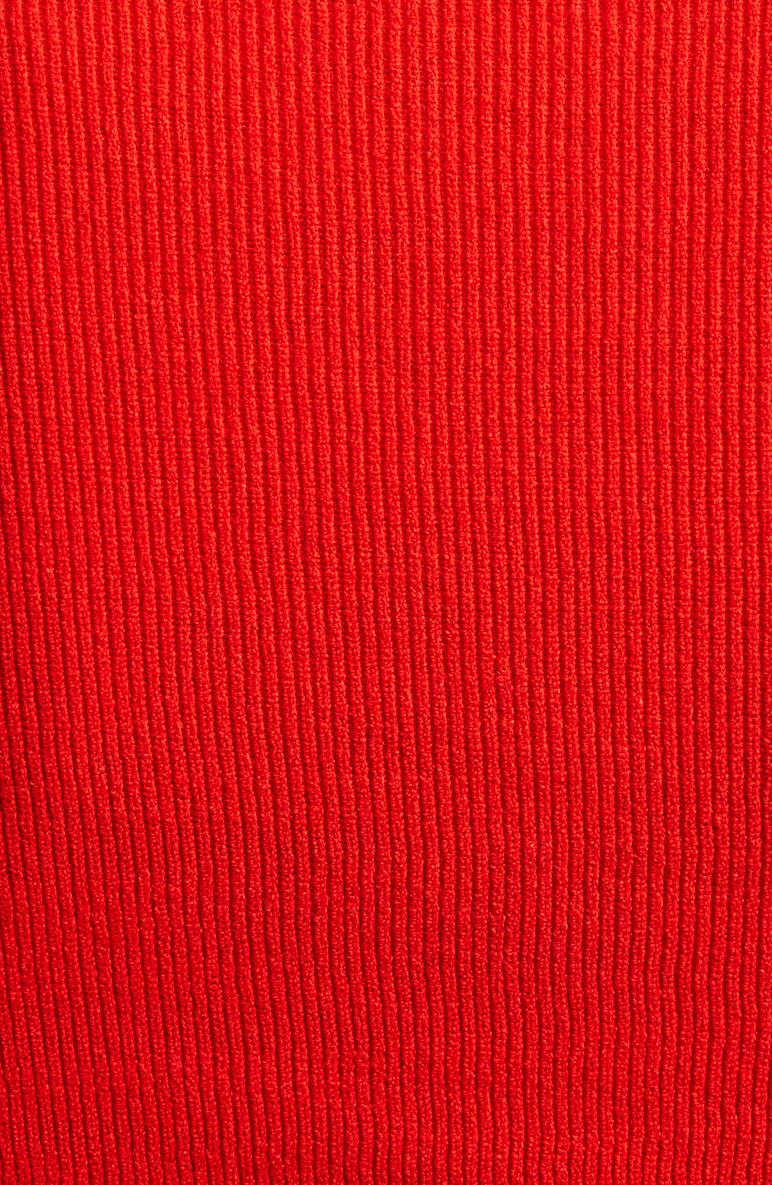 Proenza Schouler Fox Longline Logo Rib Turtleneck Top in Red at Nordstrom - 7