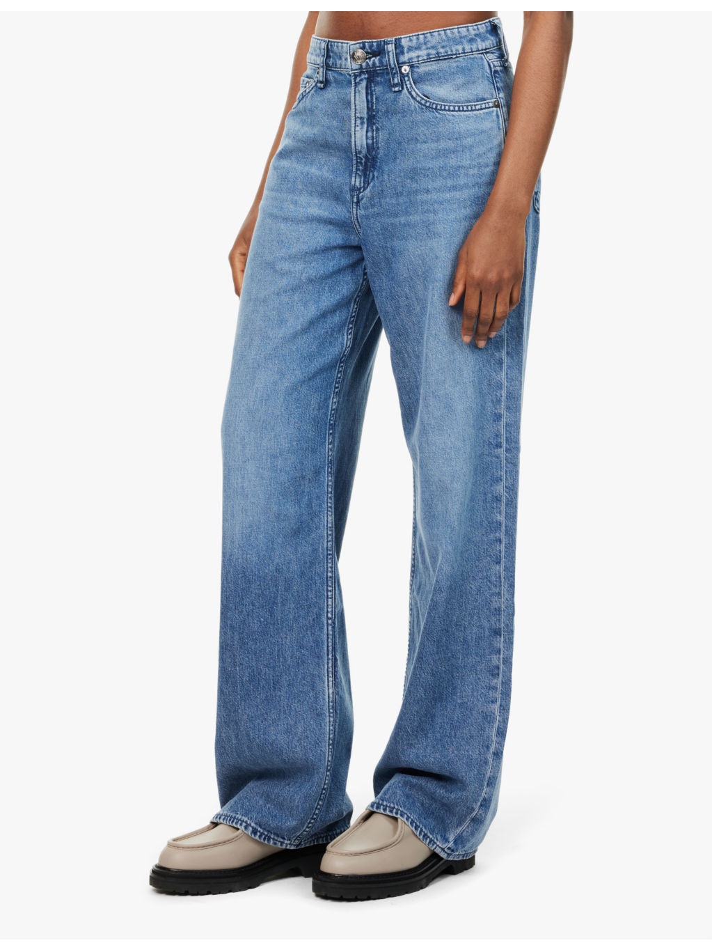 Featherweight Logan wide-leg mid-rise denim-blend jeans - 3