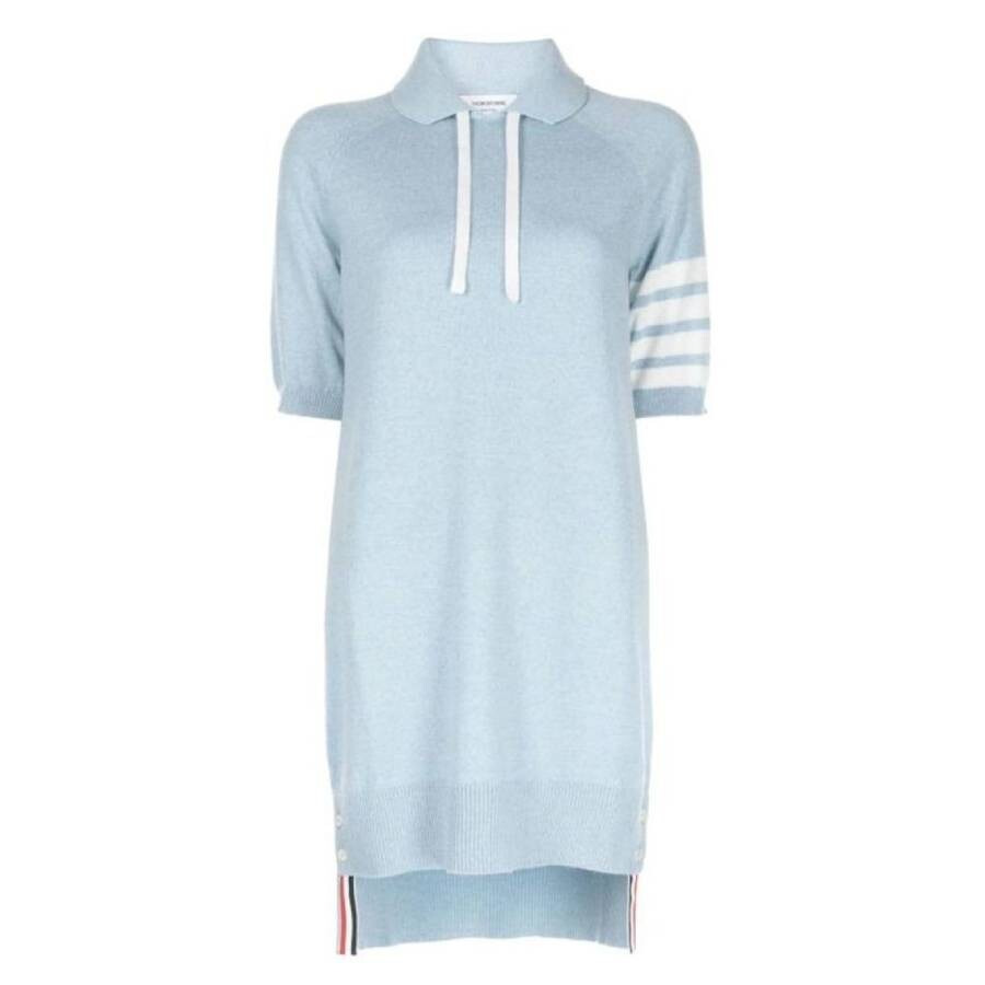 Thom Browne Jersey Stitch Raglan Sleeve Polo Collar Dress - 5