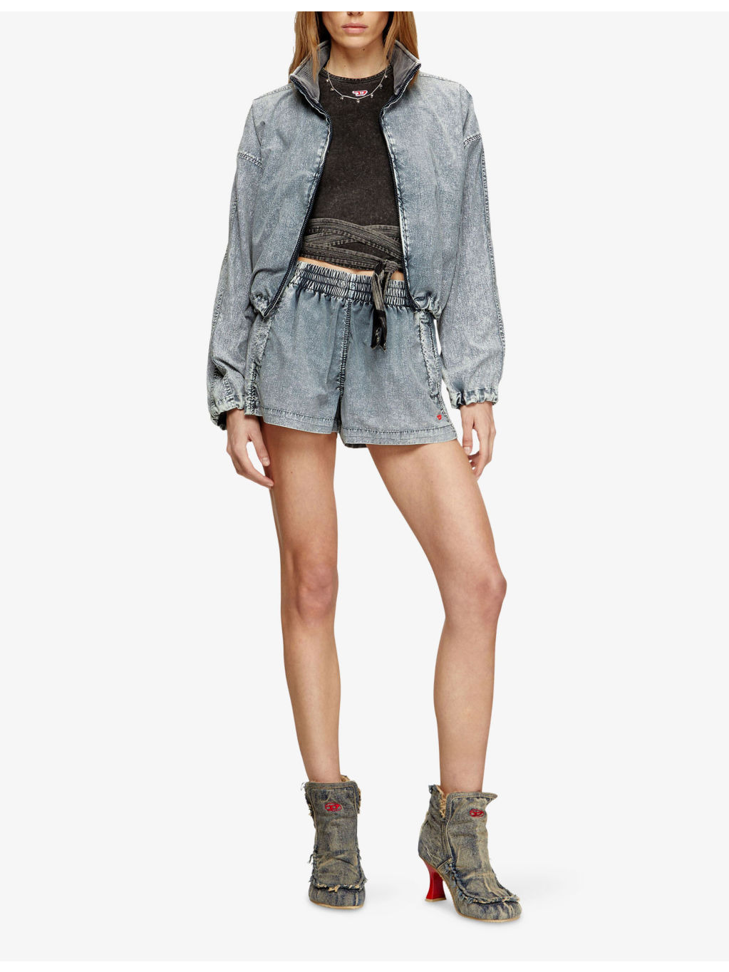 S-Ound Denim-Effect Woven Shorts - 2