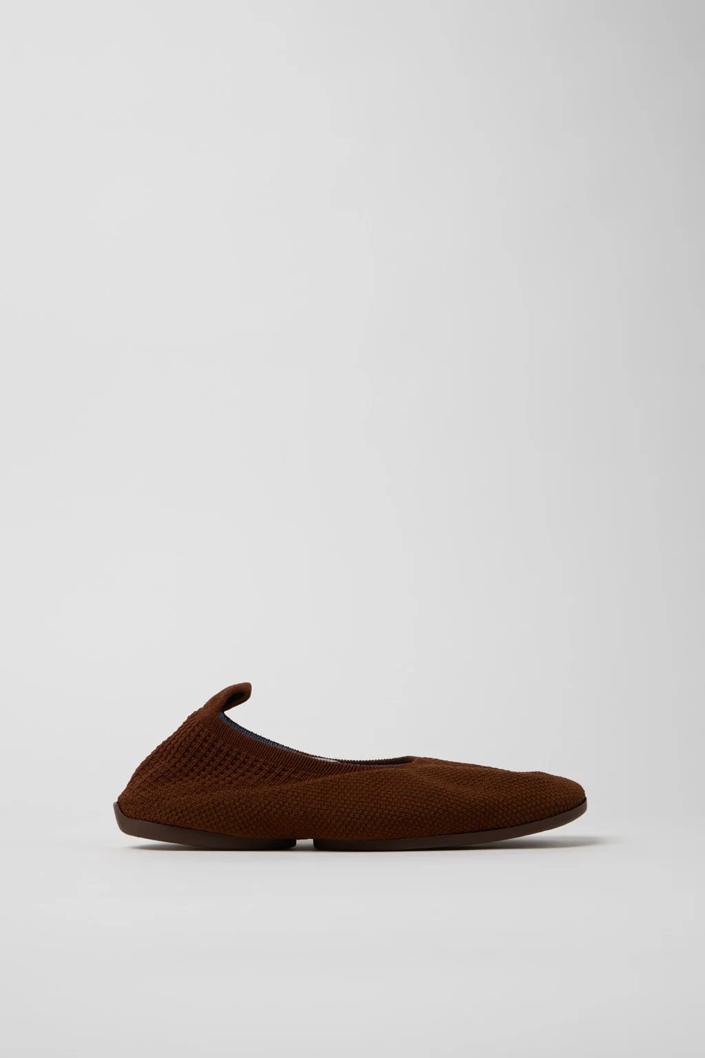 Right Niko Brown Recycled Textile and Engineered Material Ballerinas for Women. - 1
