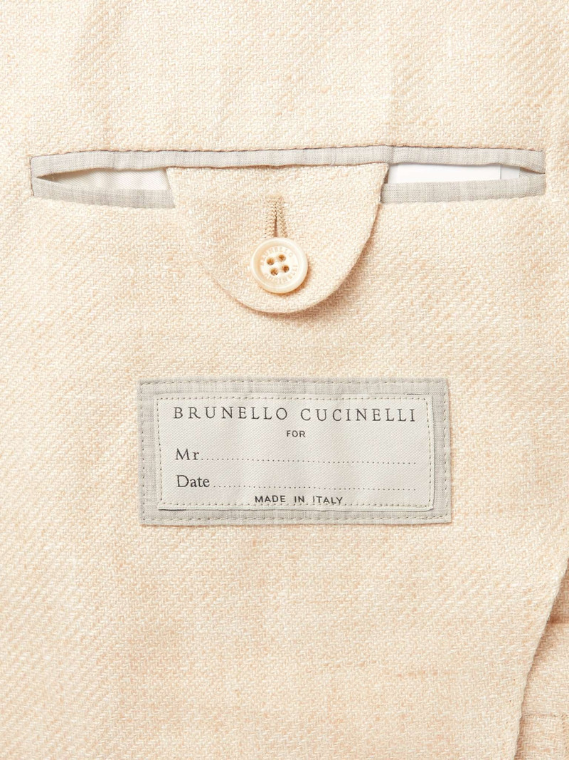 Linen, Wool and Silk-Blend Twill Blazer 6