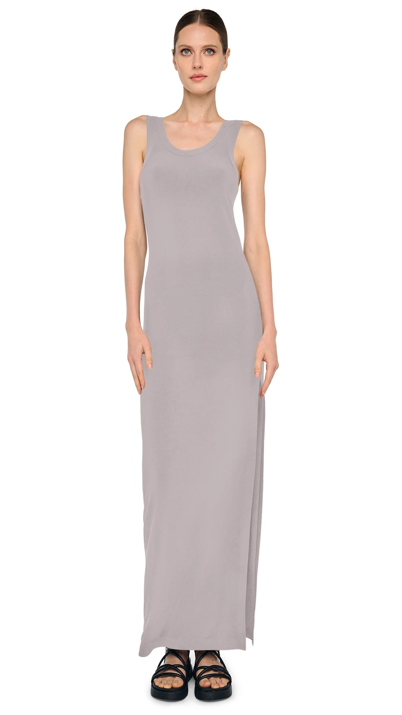 RACER LONG DRESS W/ SIDE SLIT - 1