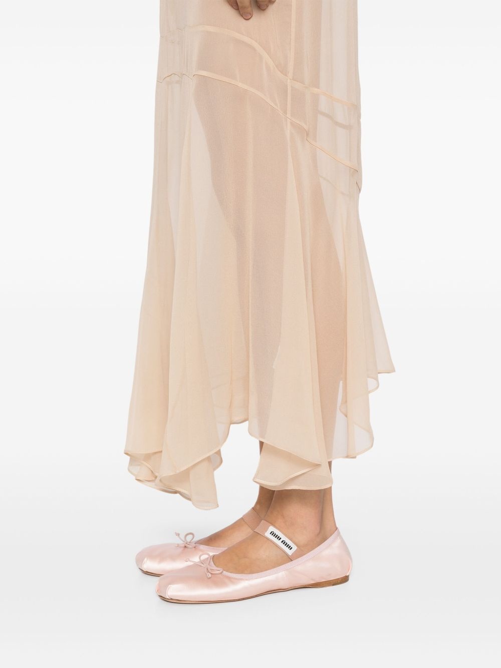 multi-seam midi skirt - 5