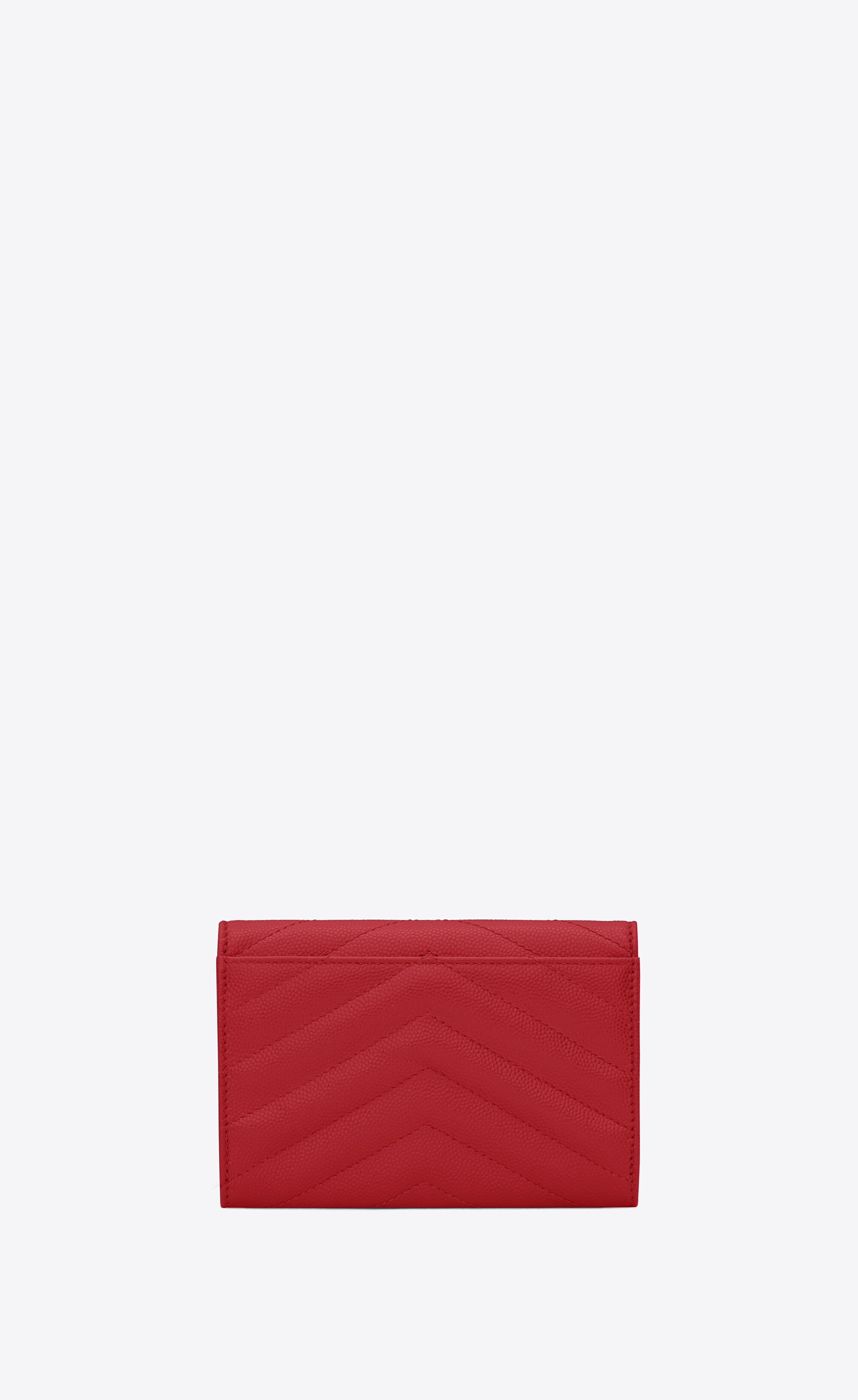 small monogram envelope wallet in grain de poudre embossed leather - 2