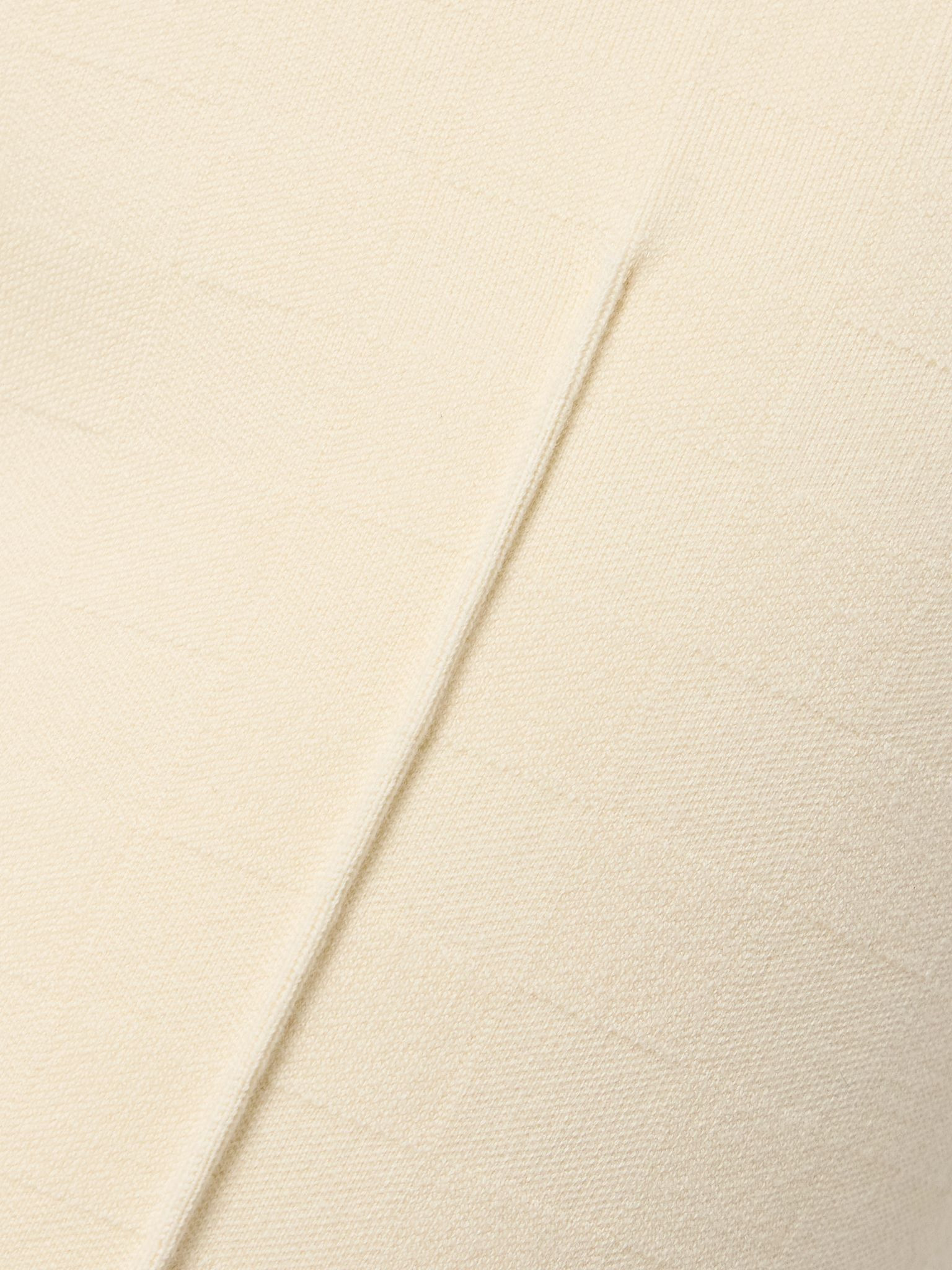 Kick cropped jacquard-knit stretch-cotton flared pants Off-white - 5