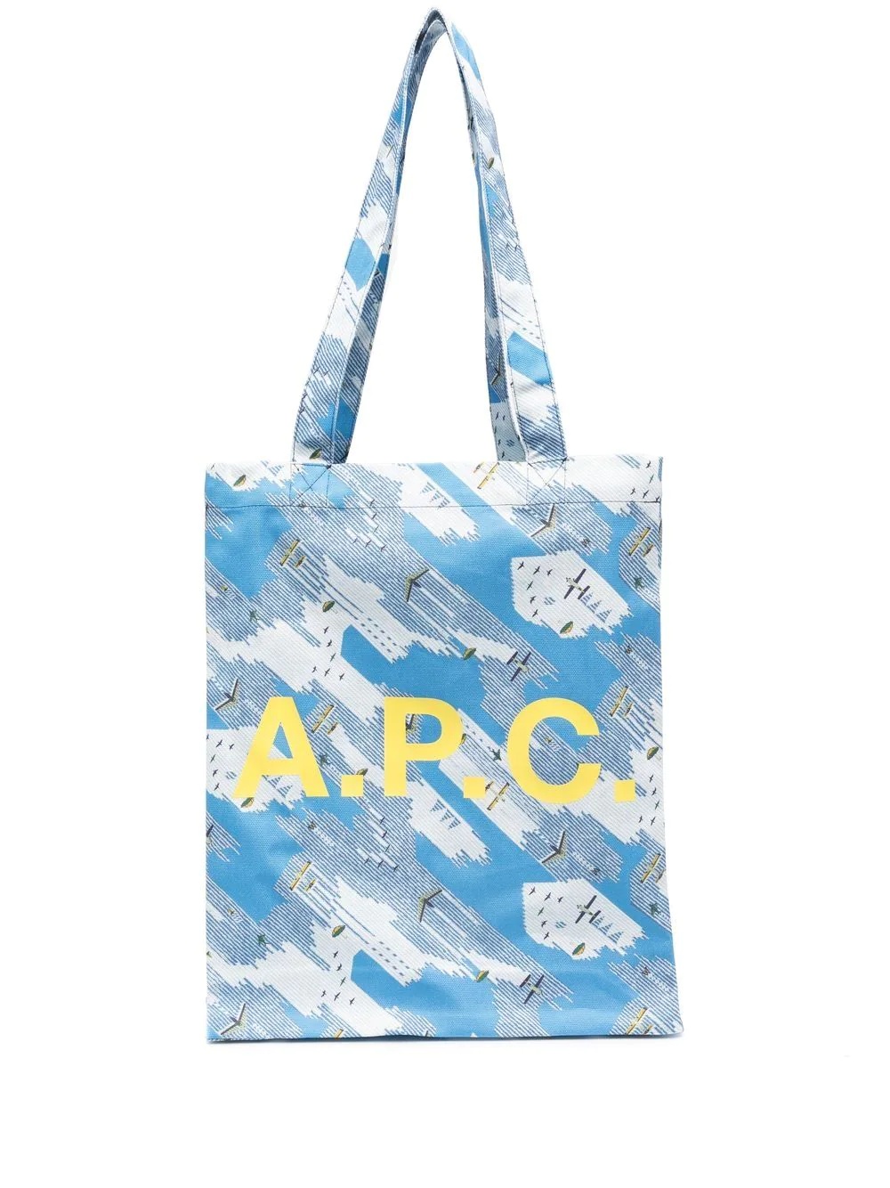 logo-print cotton tote bag - 1