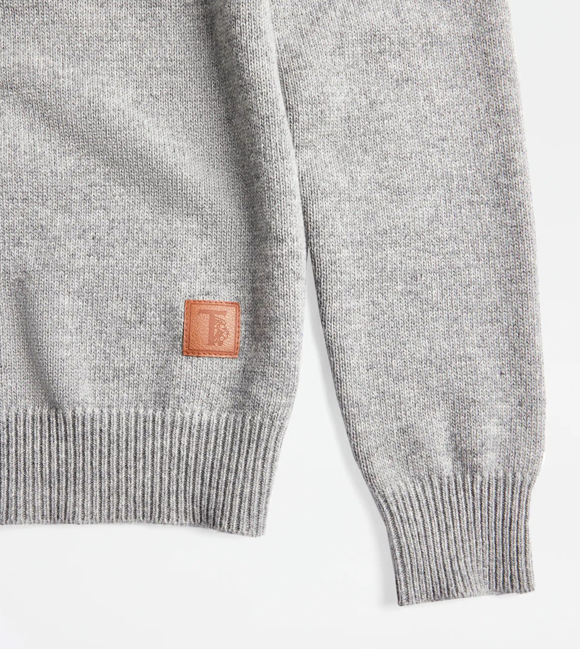 TOD'S CASHMERE BLEND TURTLENECK - GREY - 6